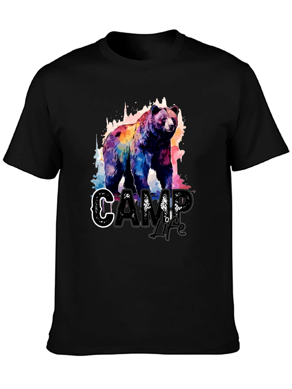Camp Life Bear Graphic Tee - Black product image 3