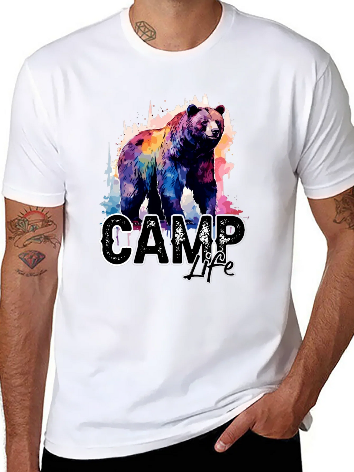 Camp Life Bear Graphic Tee - Black product image 7