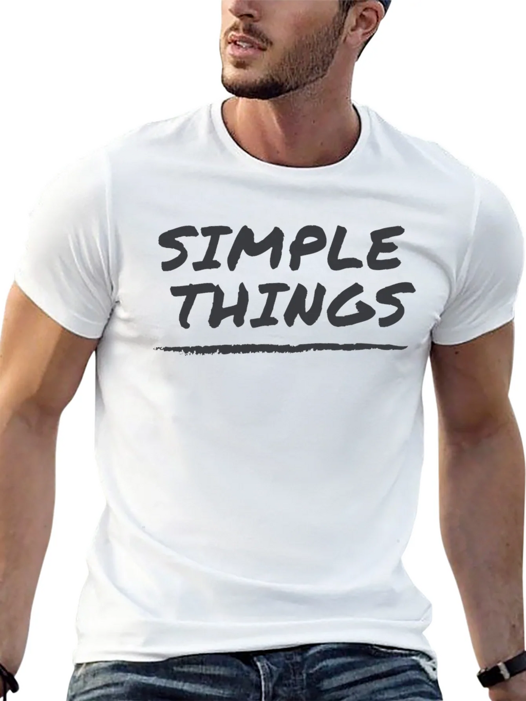 Simple Things Black Graphic T-Shirt product image 12