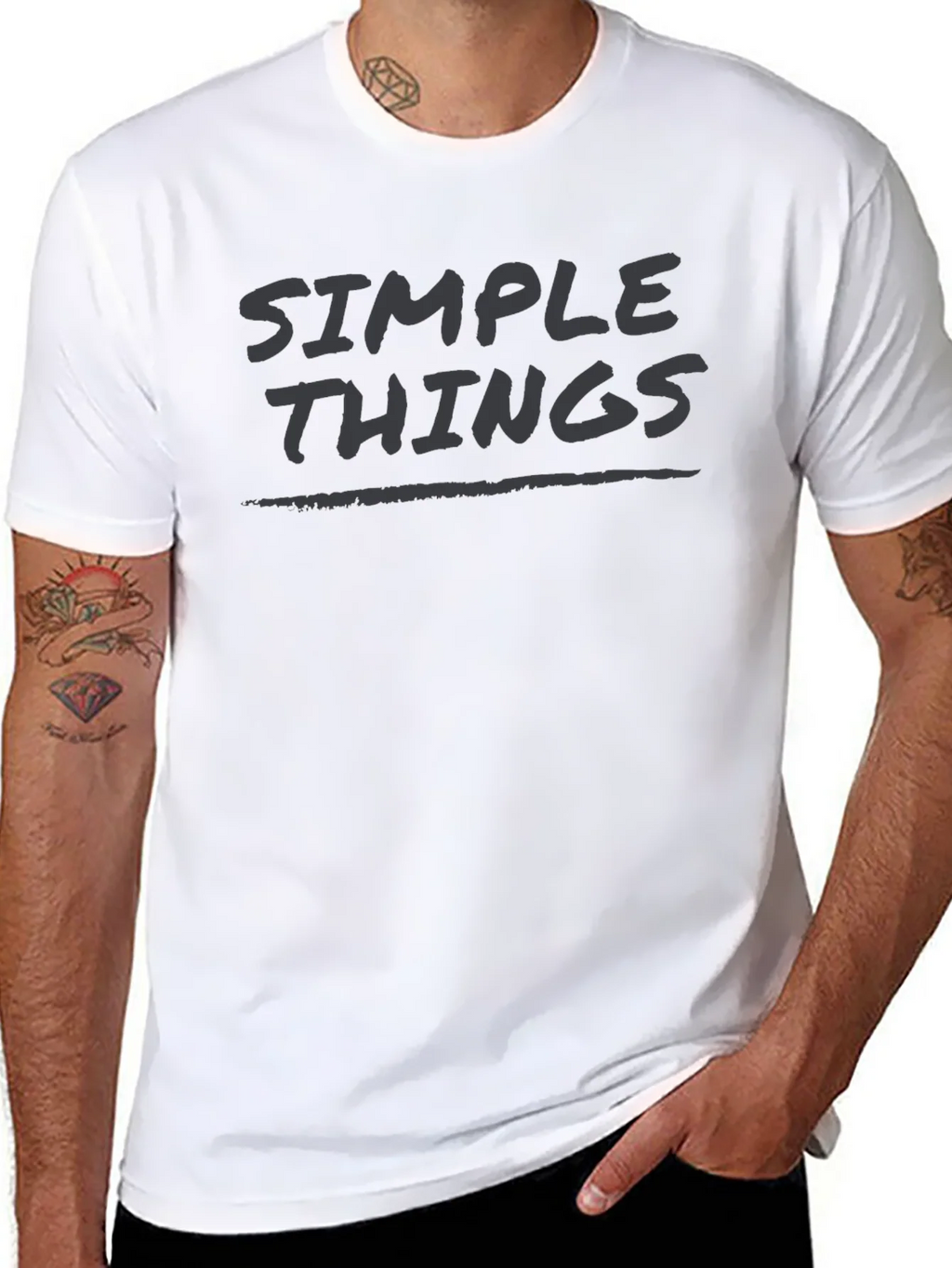 Simple Things Black Graphic T-Shirt product image 7
