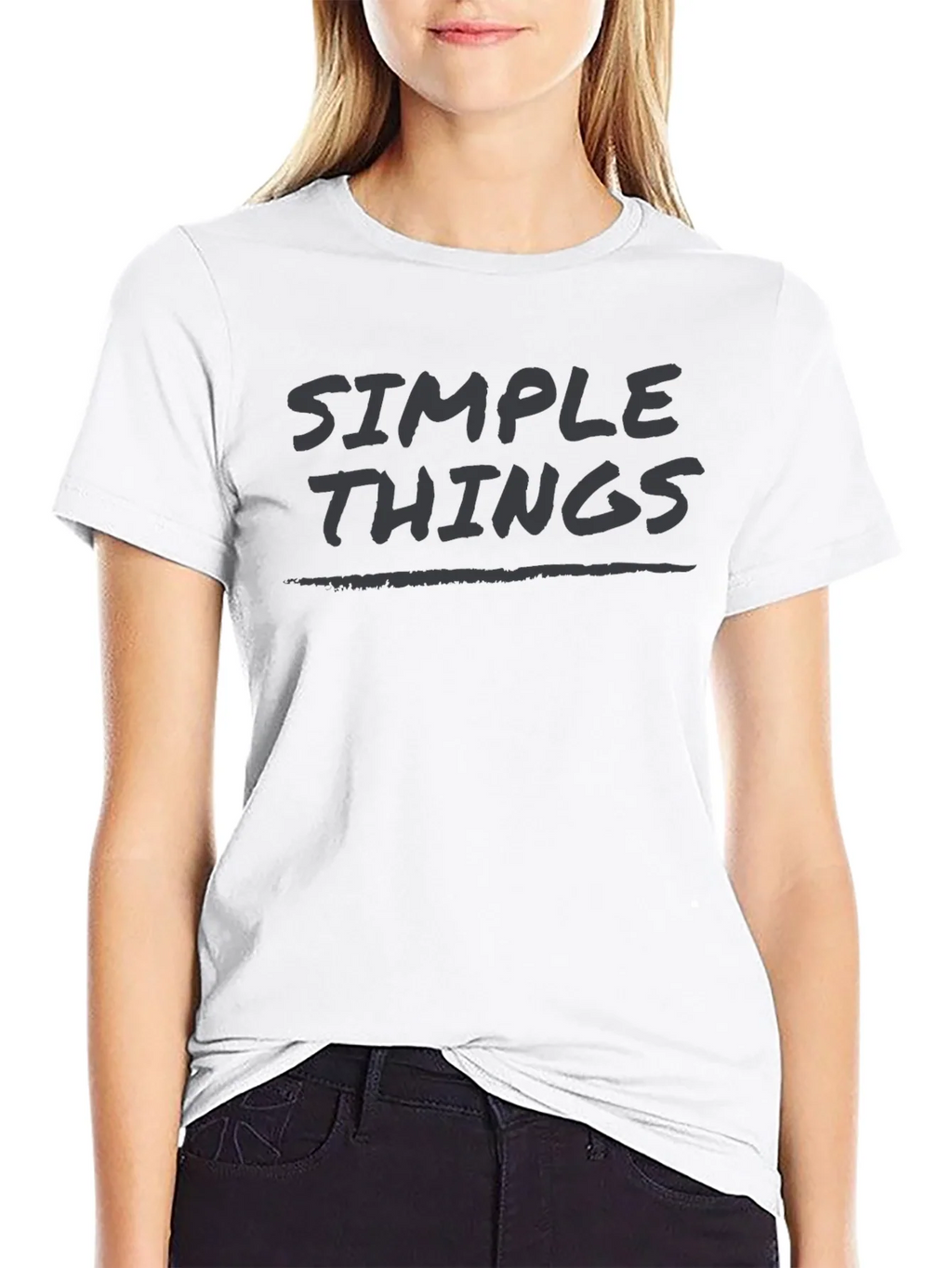 Simple Things Black Graphic T-Shirt product image 8