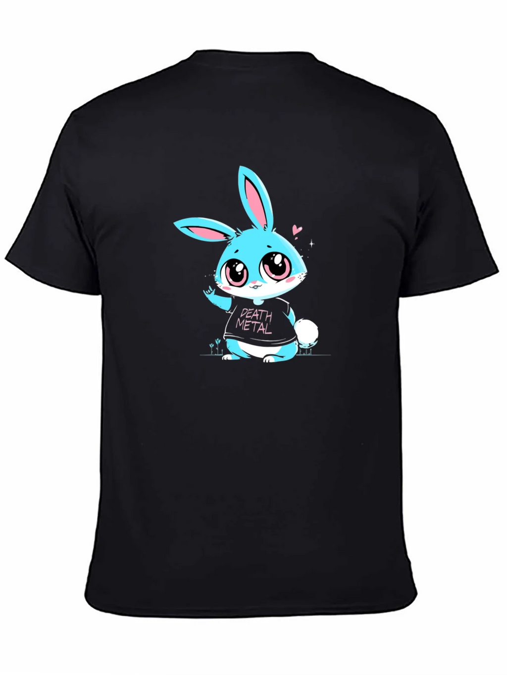 Death Metal Bunny T-Shirt - Black Cotton Tee product image 1