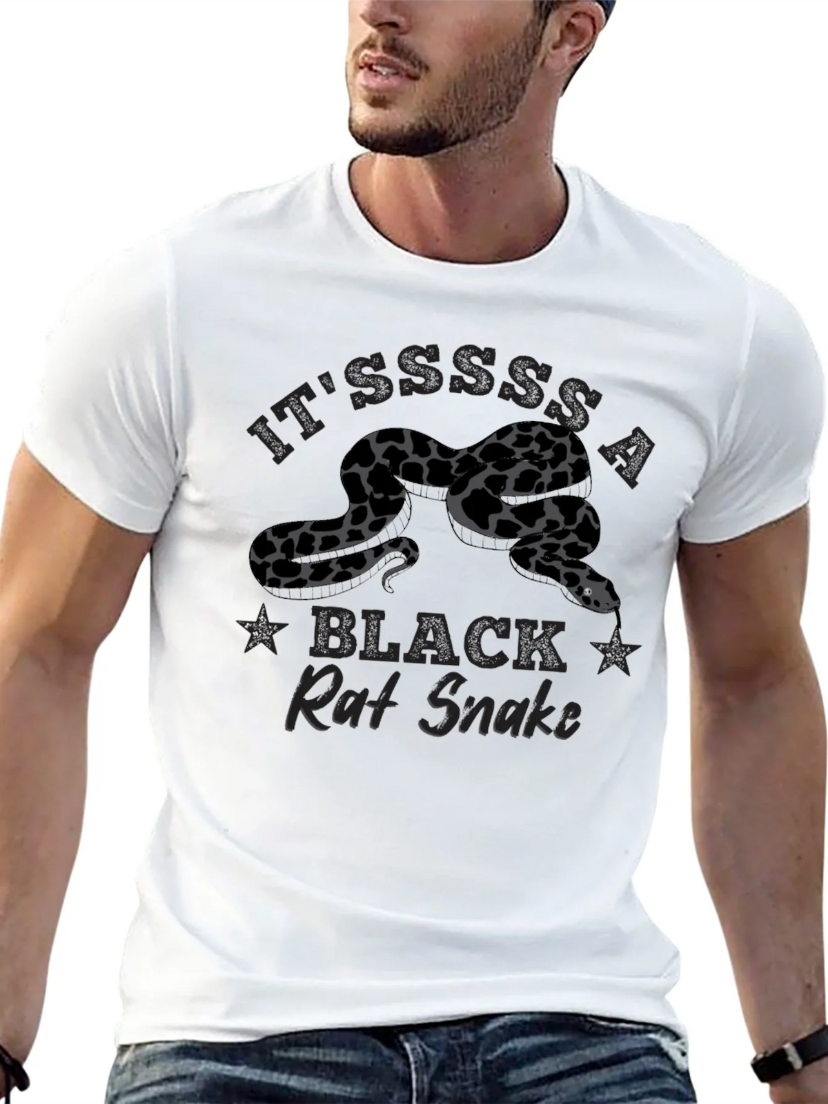 Black Rat Snake Graphic T-Shirt product image 12