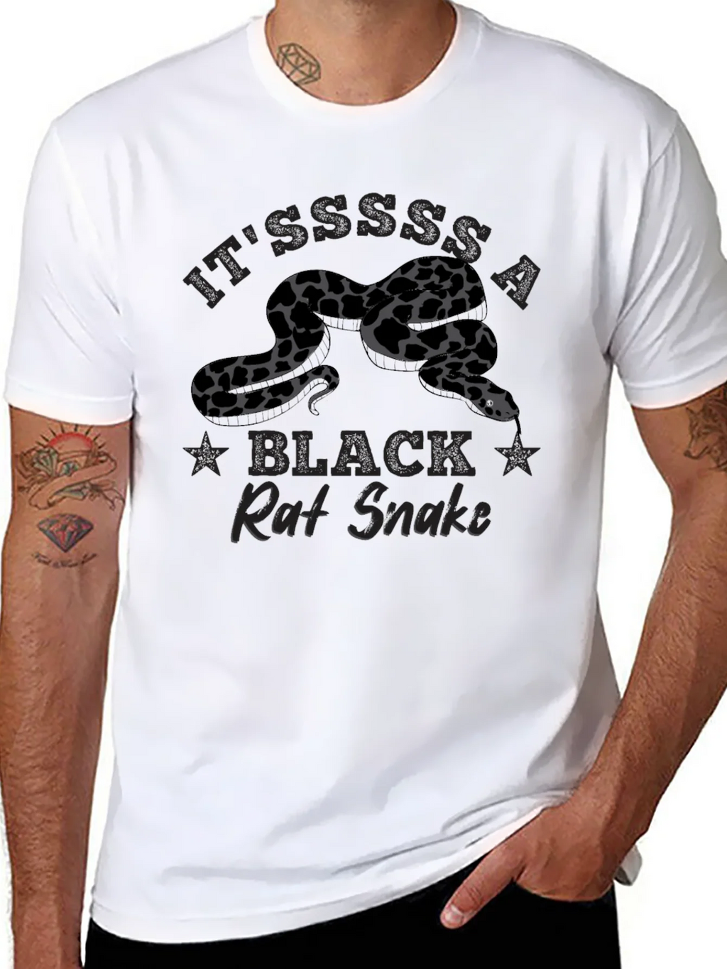 Black Rat Snake Graphic T-Shirt product image 7