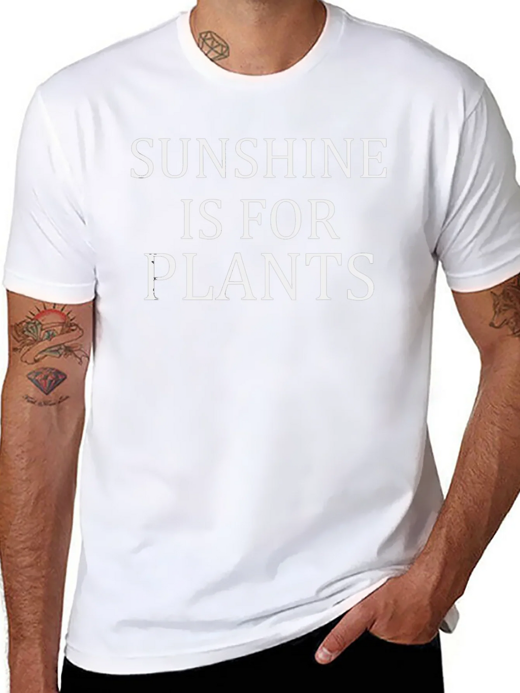 Sunshine Is For Plants Black T-Shirt product image 7