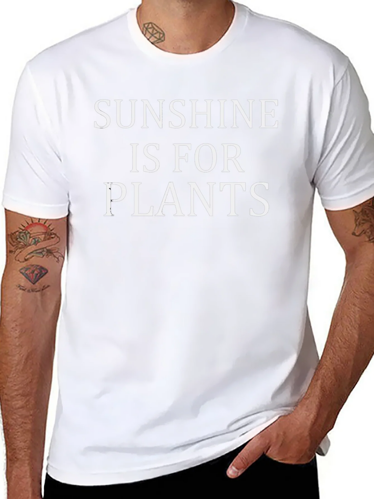 Sunshine Is For Plants Black T-Shirt product image 7