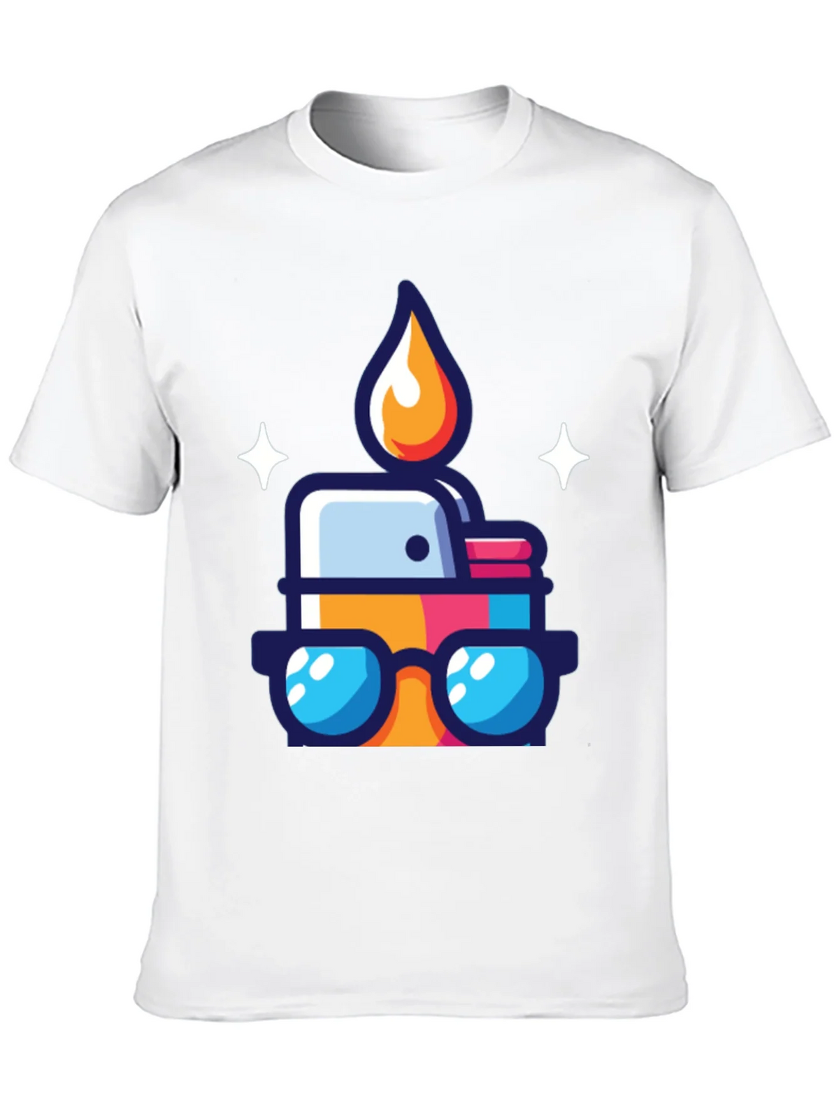 Cool Cartoon Lighter Graphic Tee - Black product image 9