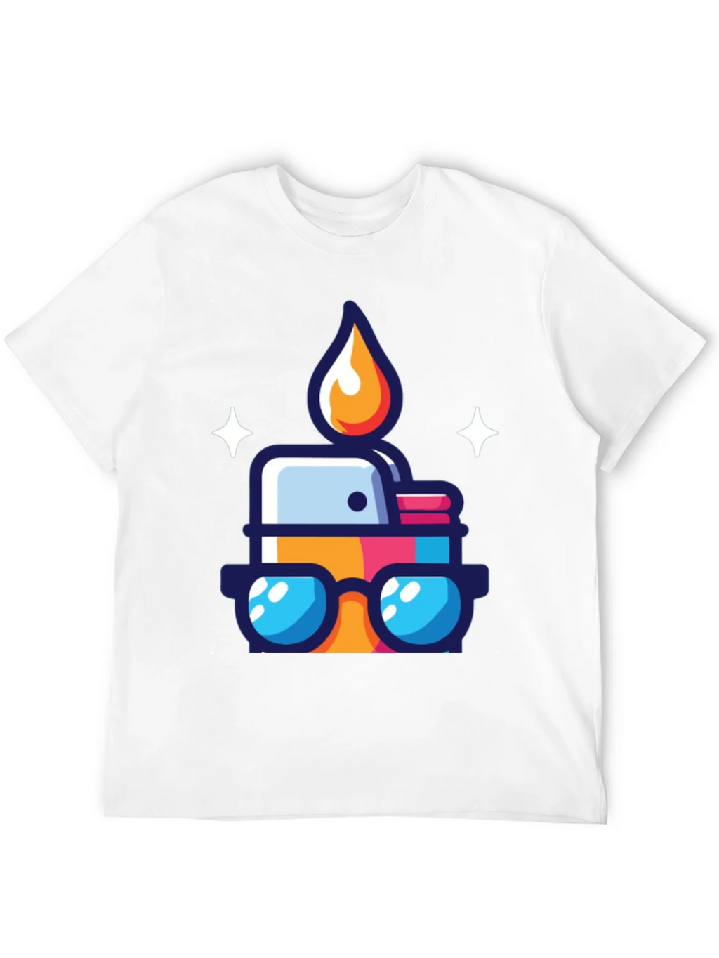 Cool Cartoon Lighter Graphic Tee - Black product image 11