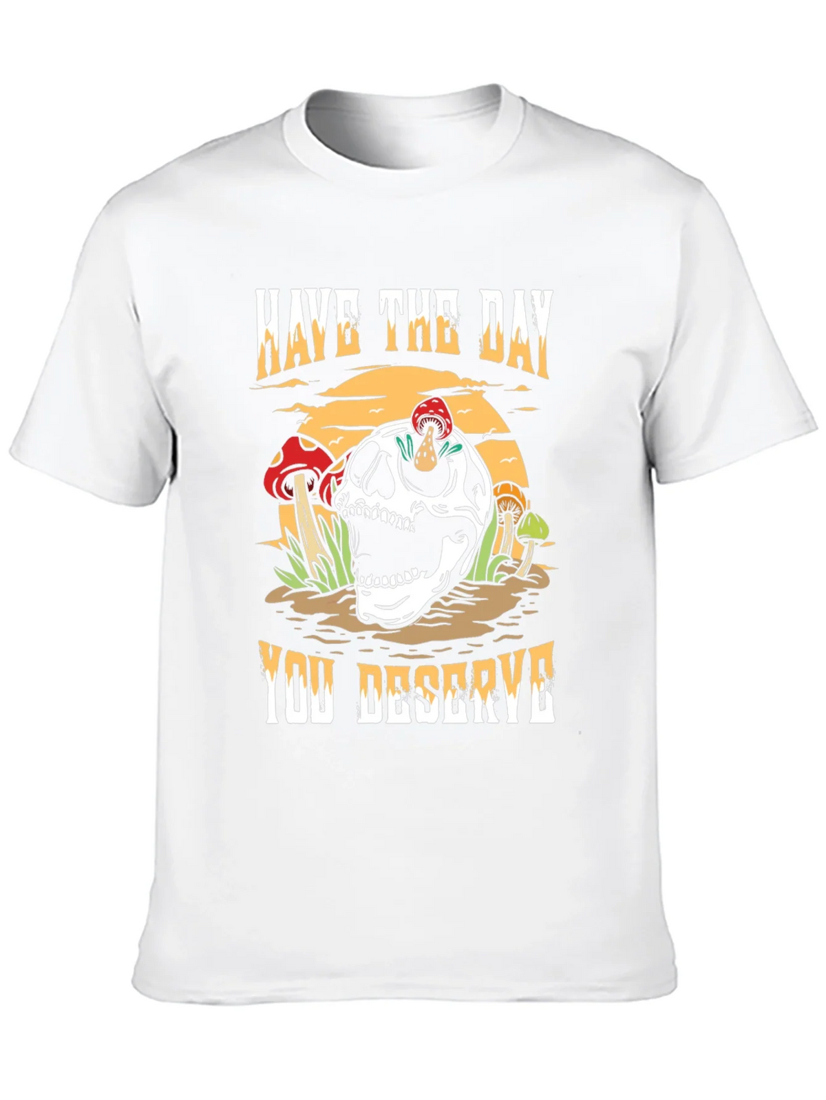Skull & Mushroom Graphic Tee - Have The Day You Deserve product image 8