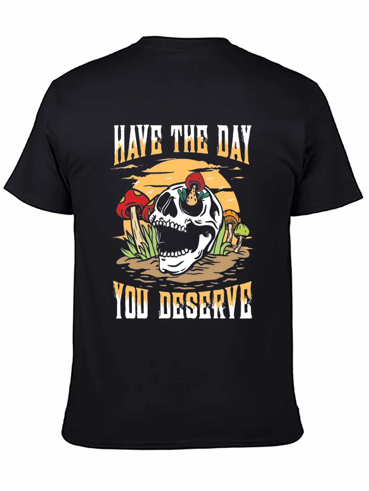 Skull & Mushroom Graphic Tee - Have The Day You Deserve product image 4