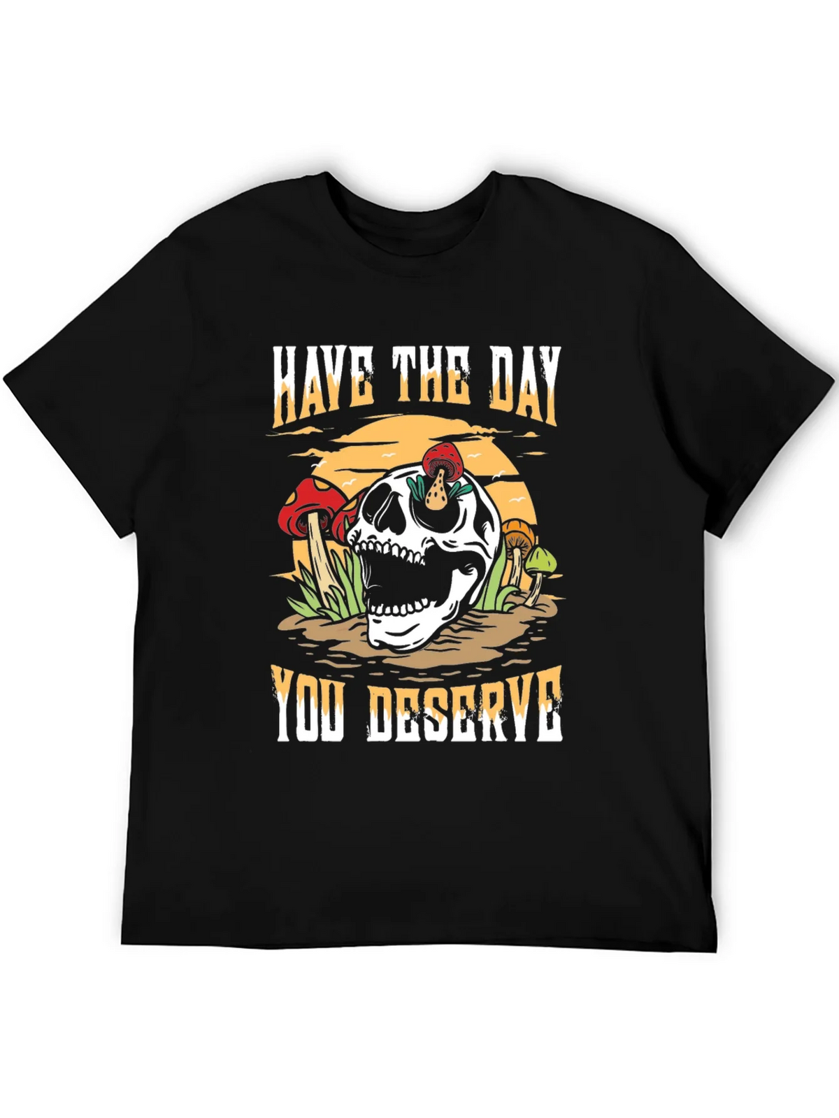 Skull & Mushroom Graphic Tee - Have The Day You Deserve product image 5