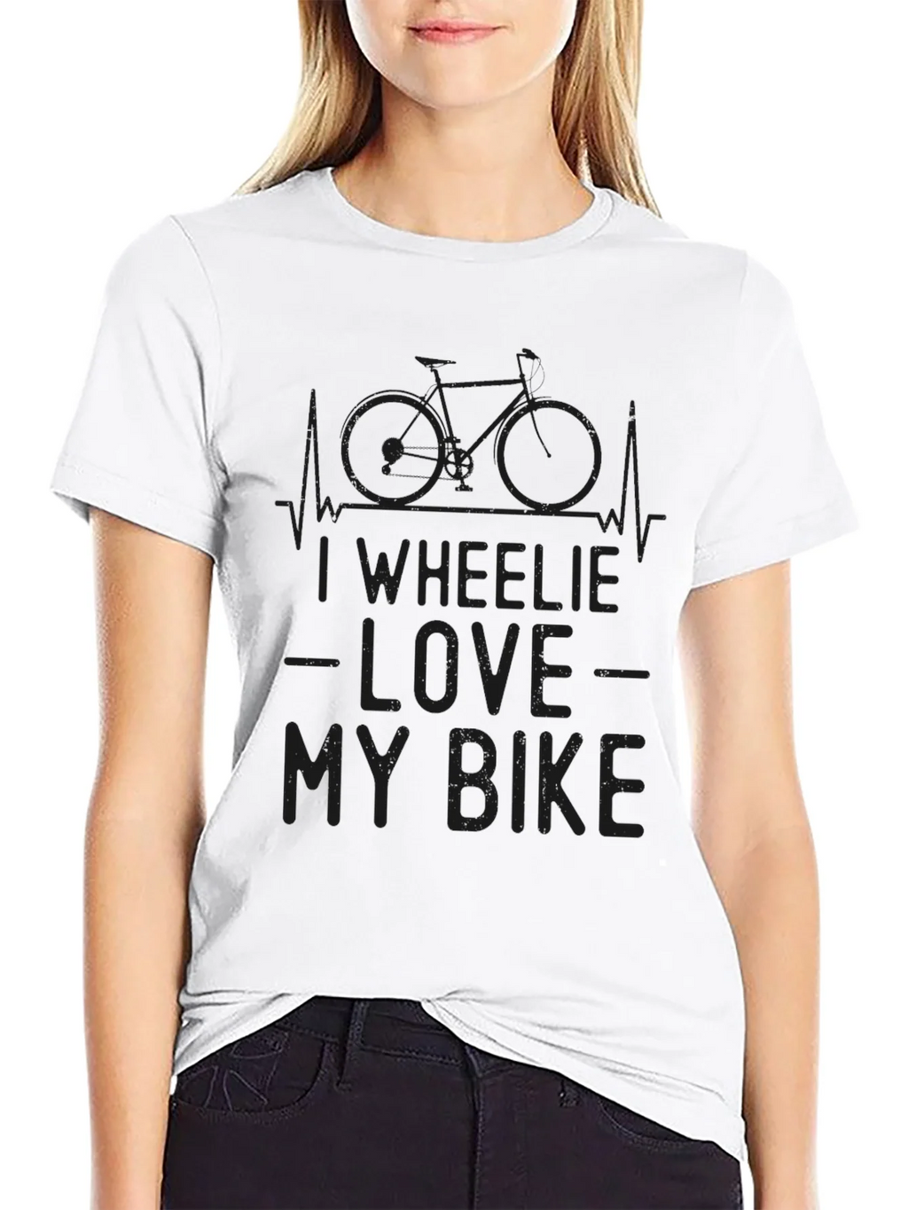 I Wheelie Love My Bike Graphic Tee - Black product image 6