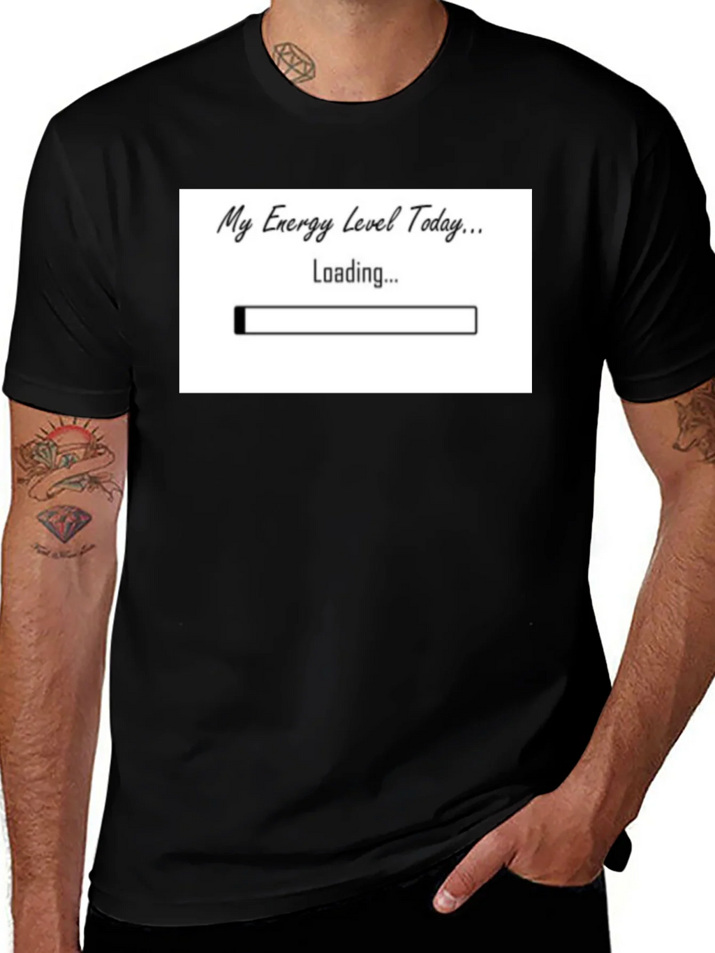 My Energy Level Today Loading Funny T-Shirt product image 1