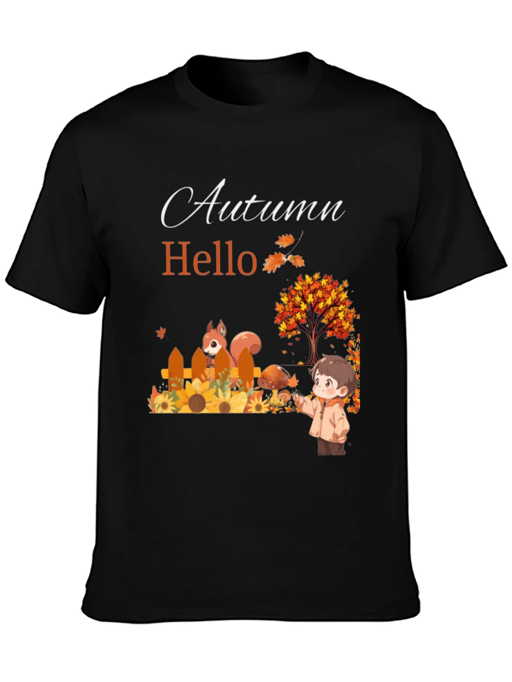Autumn Hello T-Shirt - Cute Fall Design product image 3