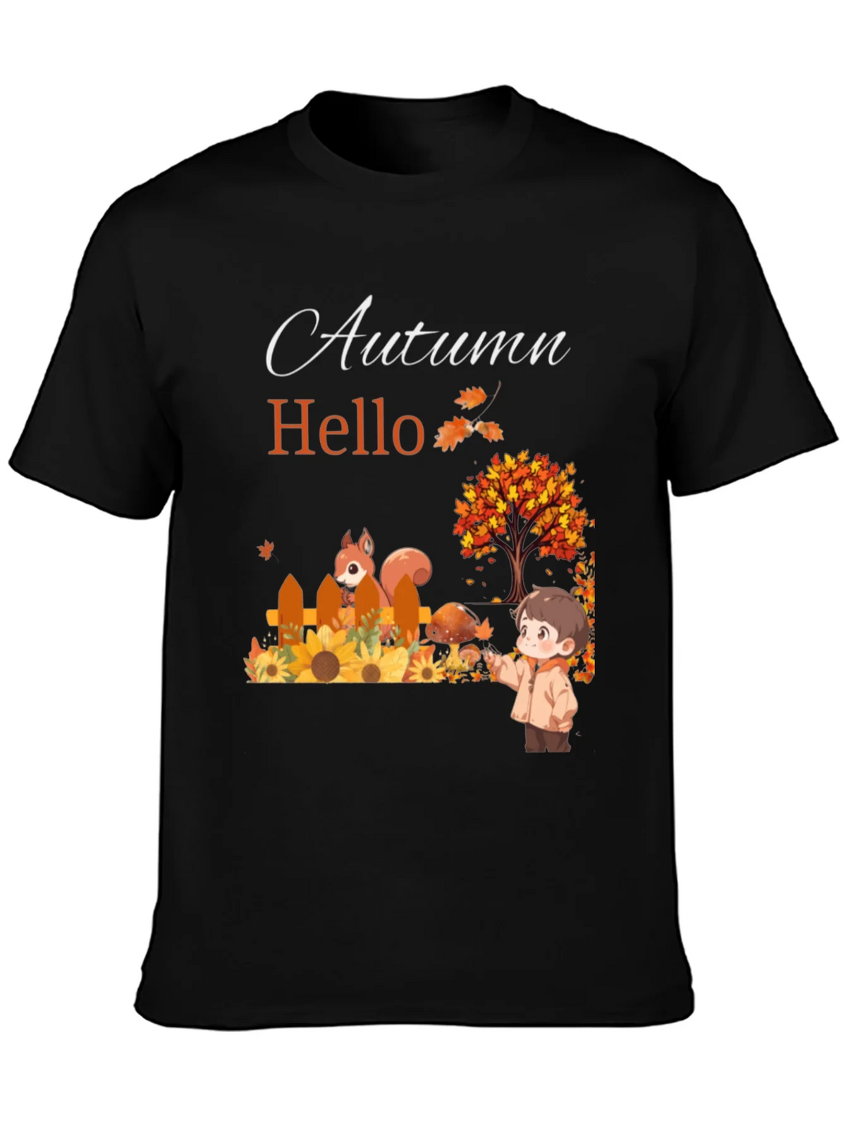 Autumn Hello T-Shirt - Cute Fall Design product image 3