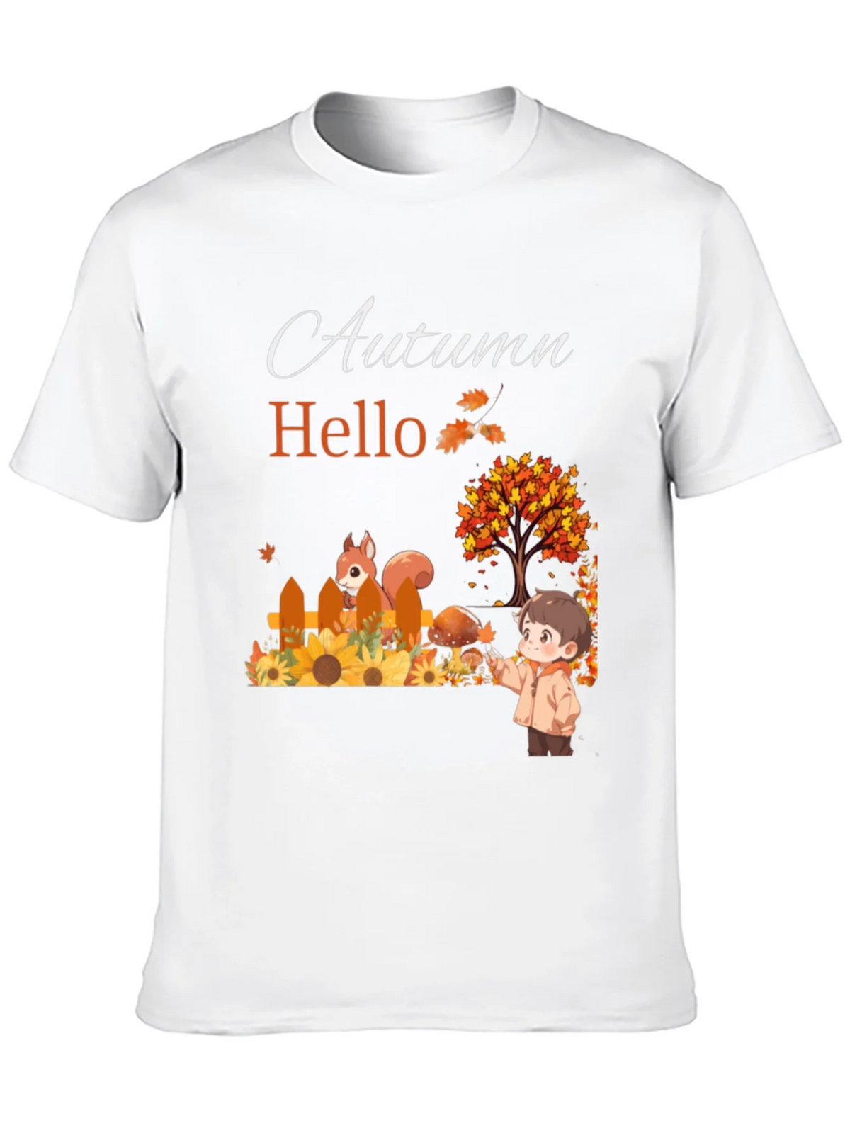 Autumn Hello T-Shirt - Cute Fall Design product image 8