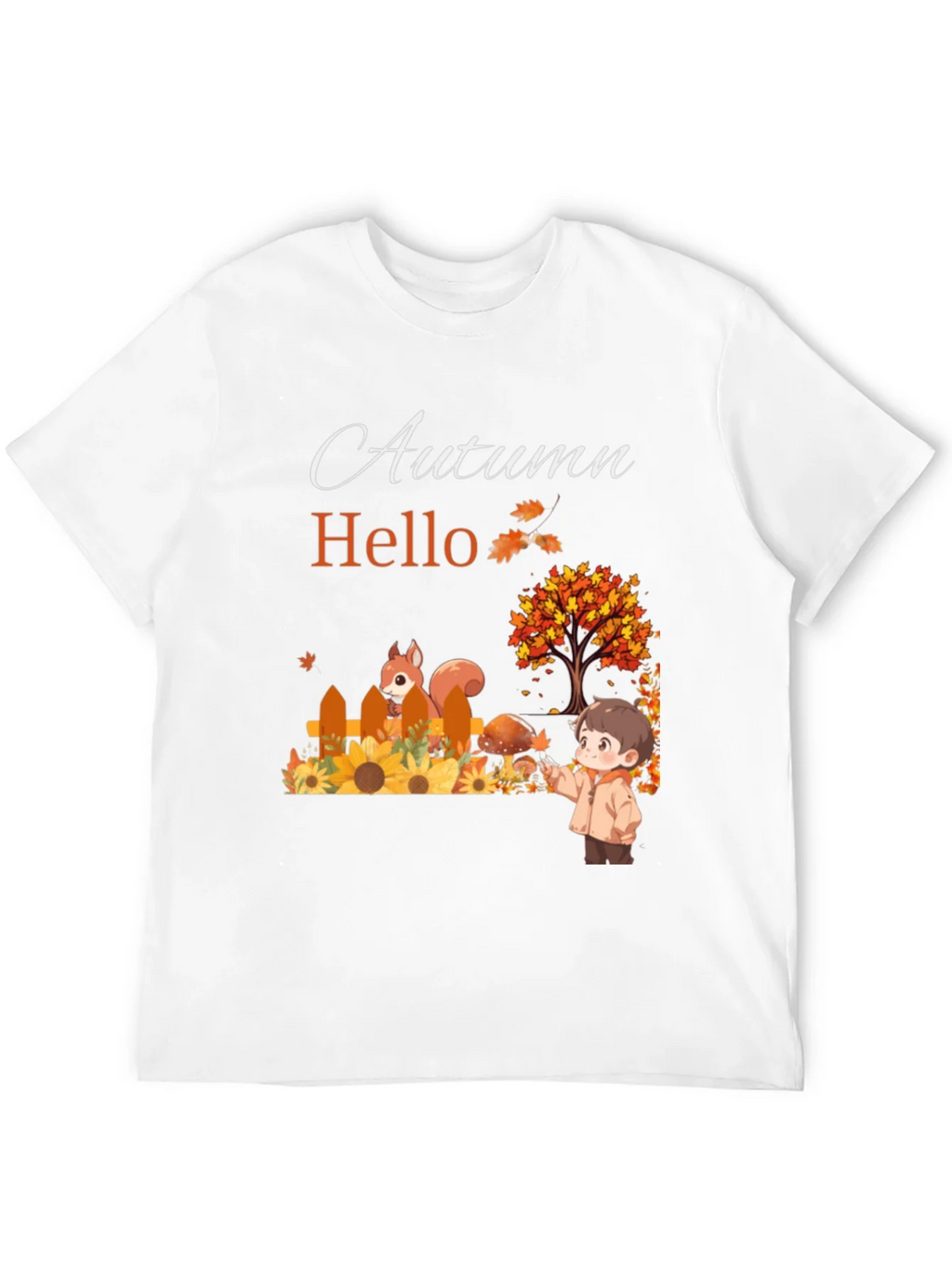 Autumn Hello T-Shirt - Cute Fall Design product image 9