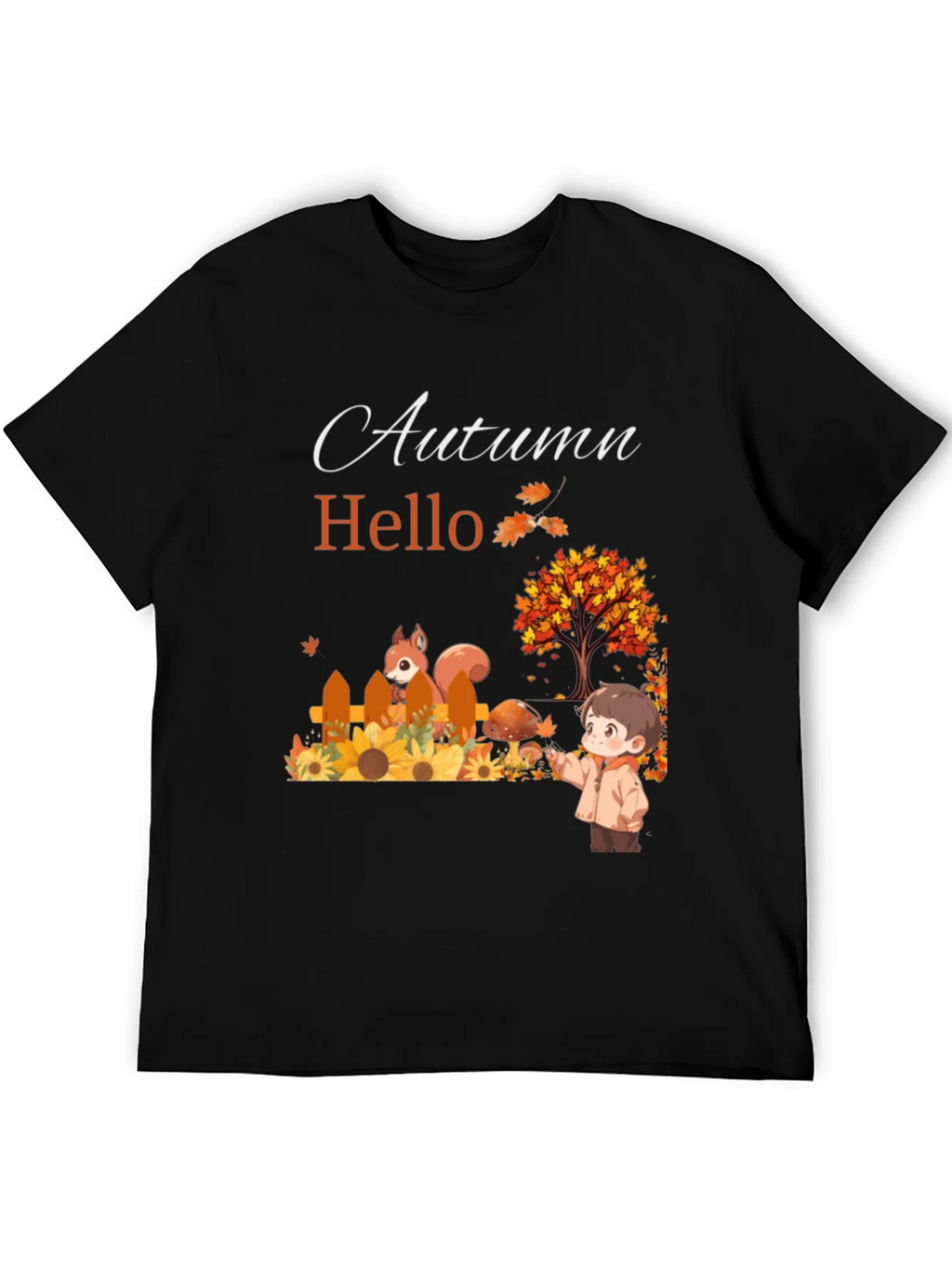 Autumn Hello T-Shirt - Cute Fall Design product image 4