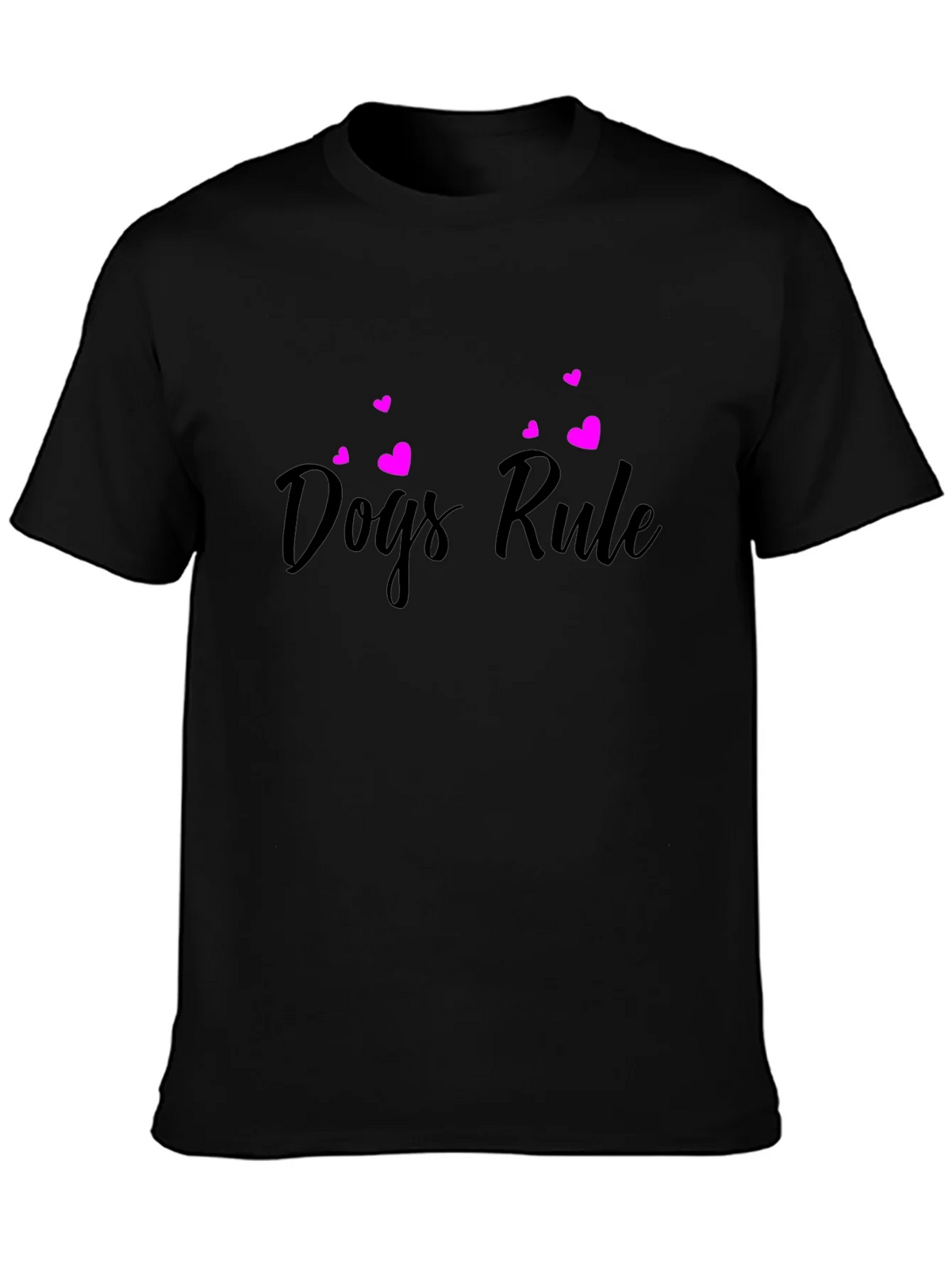 Dogs Rule Black T-Shirt product image 3