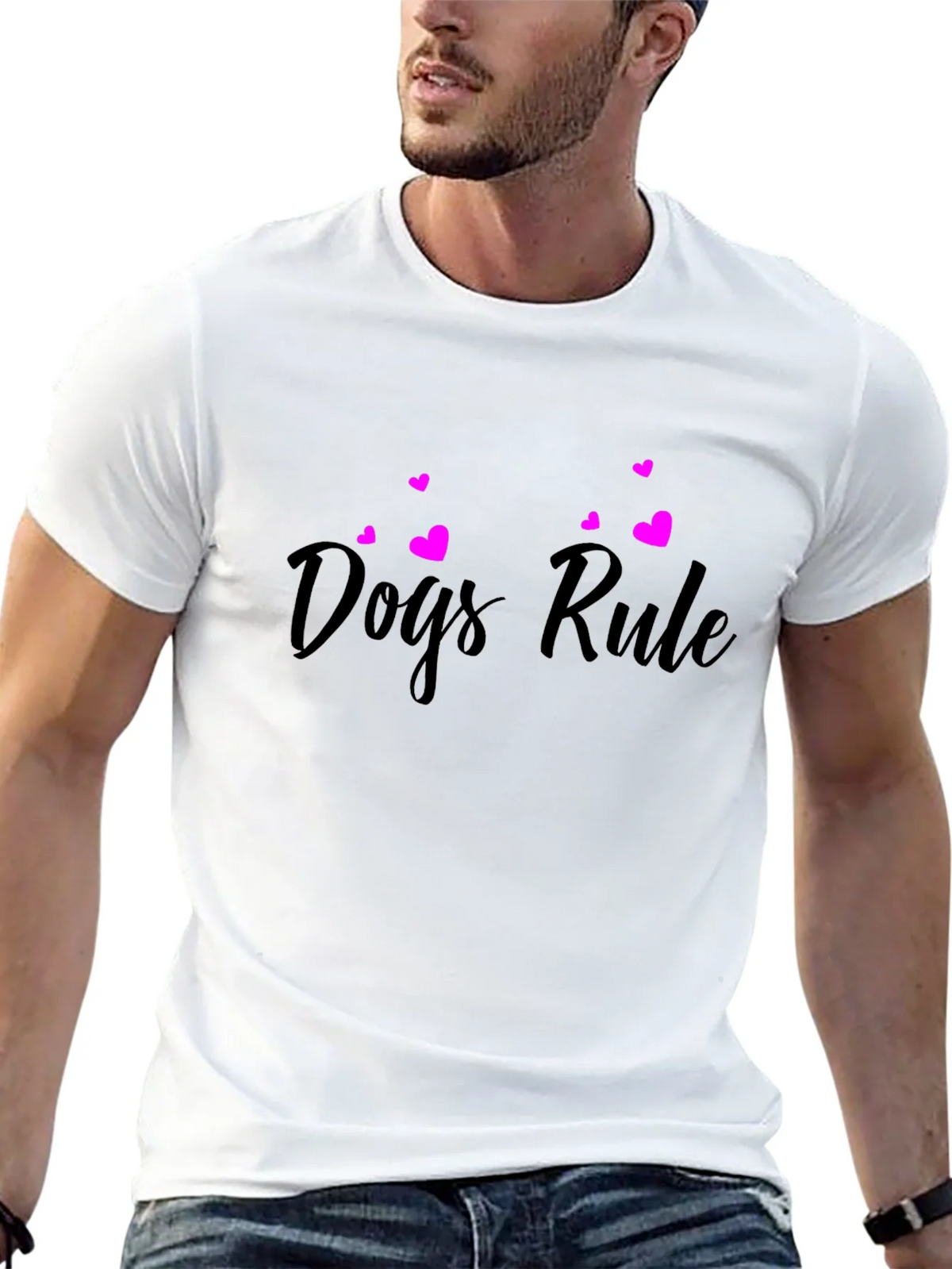 Dogs Rule Black T-Shirt product image 11