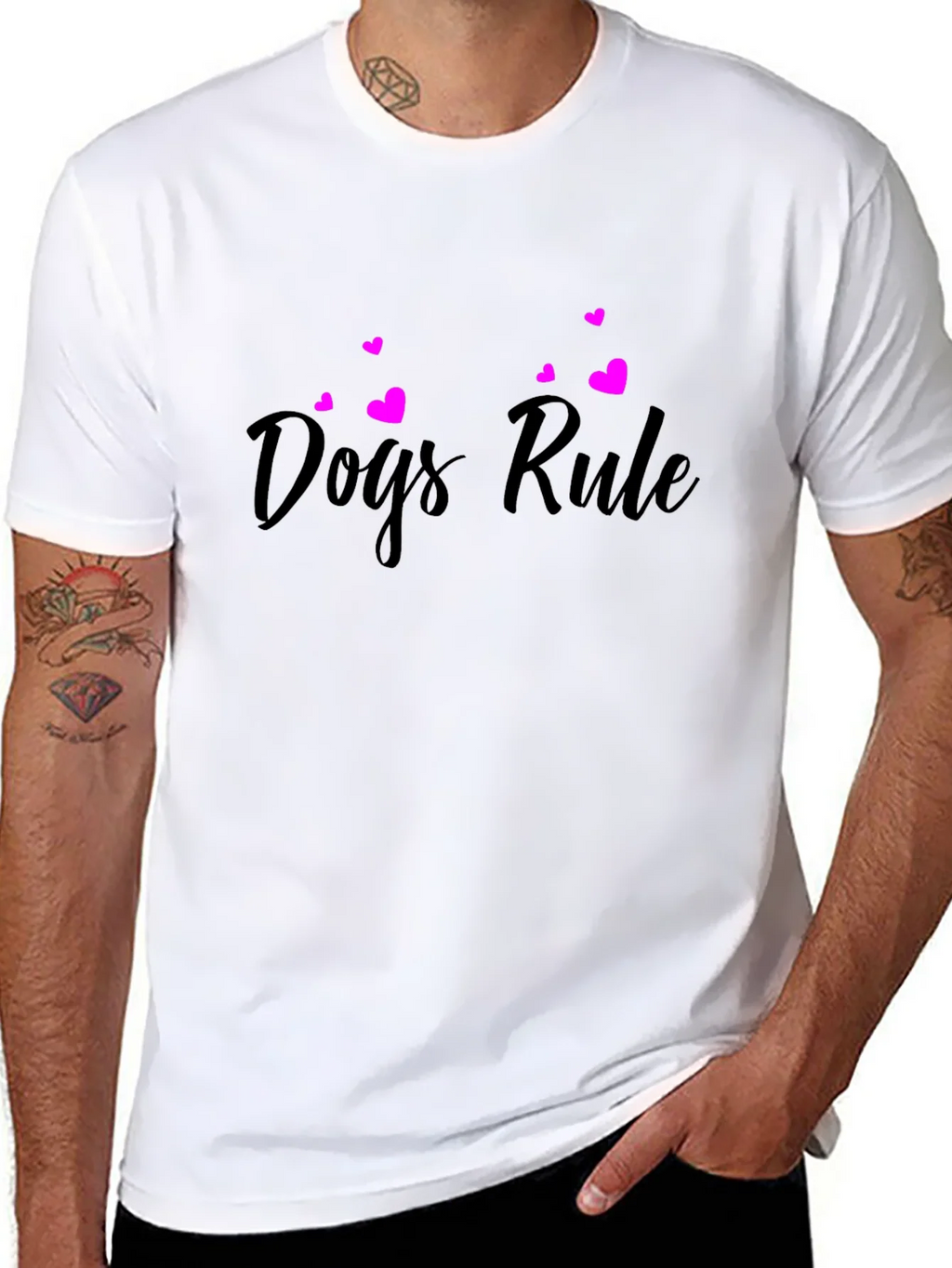 Dogs Rule Black T-Shirt product image 7
