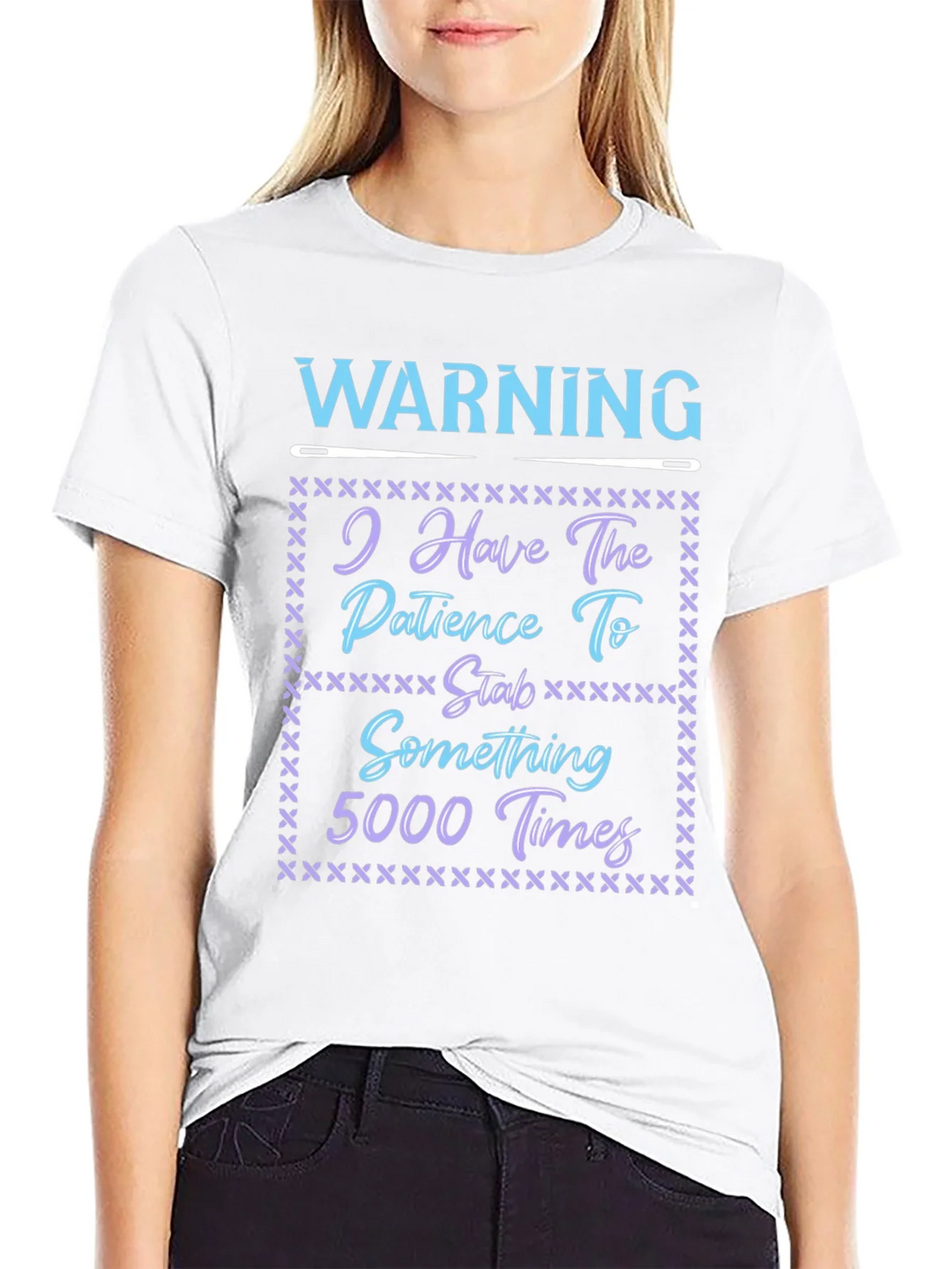 Warning: Patience to Stab 5000 Times T-Shirt product image 8