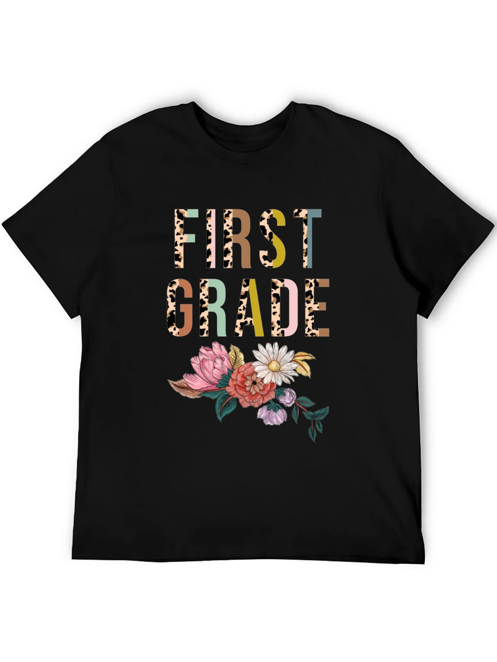 First Grade Floral Teacher Shirt product image 5