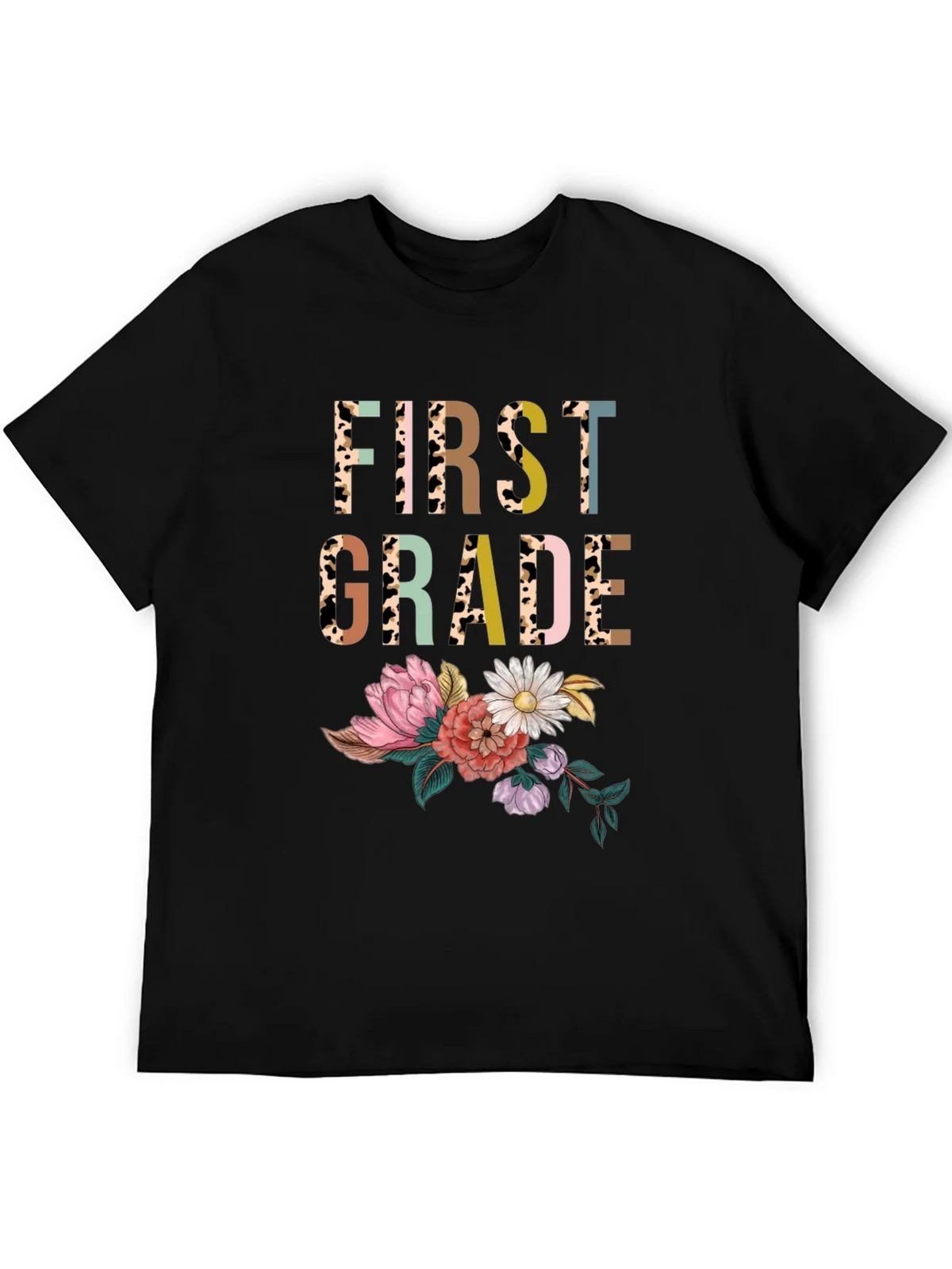 First Grade Floral Teacher Shirt product image 5