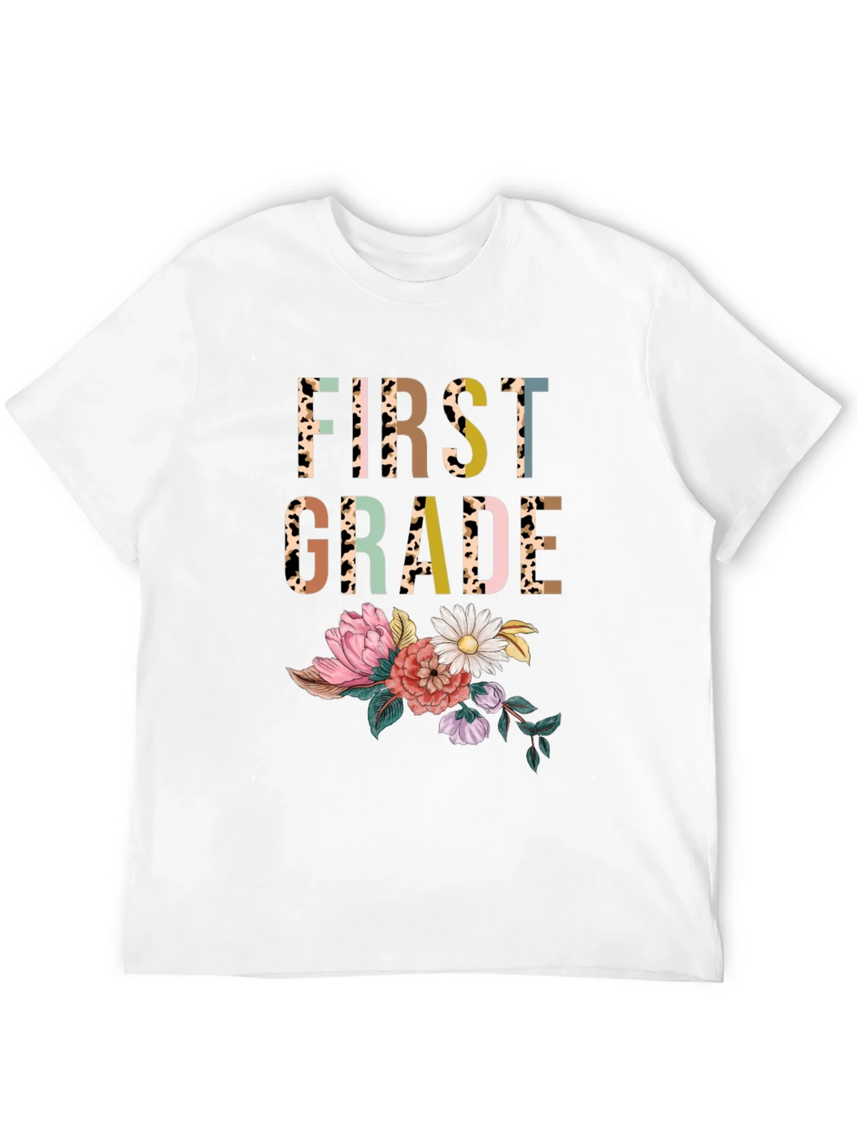 First Grade Floral Teacher Shirt product image 11