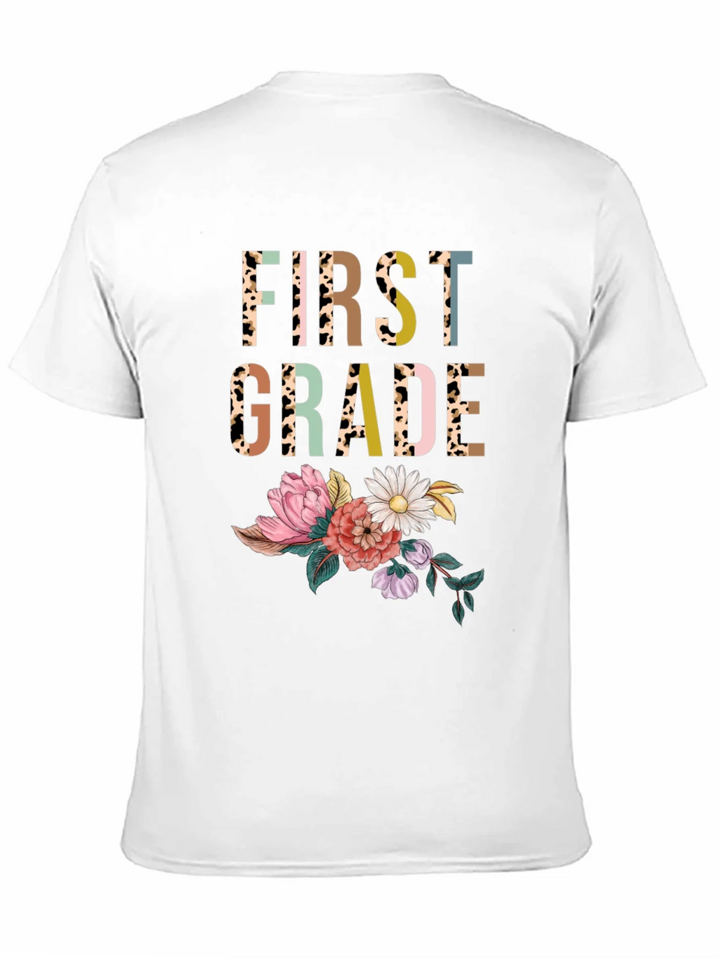 First Grade Floral Teacher Shirt product image 10