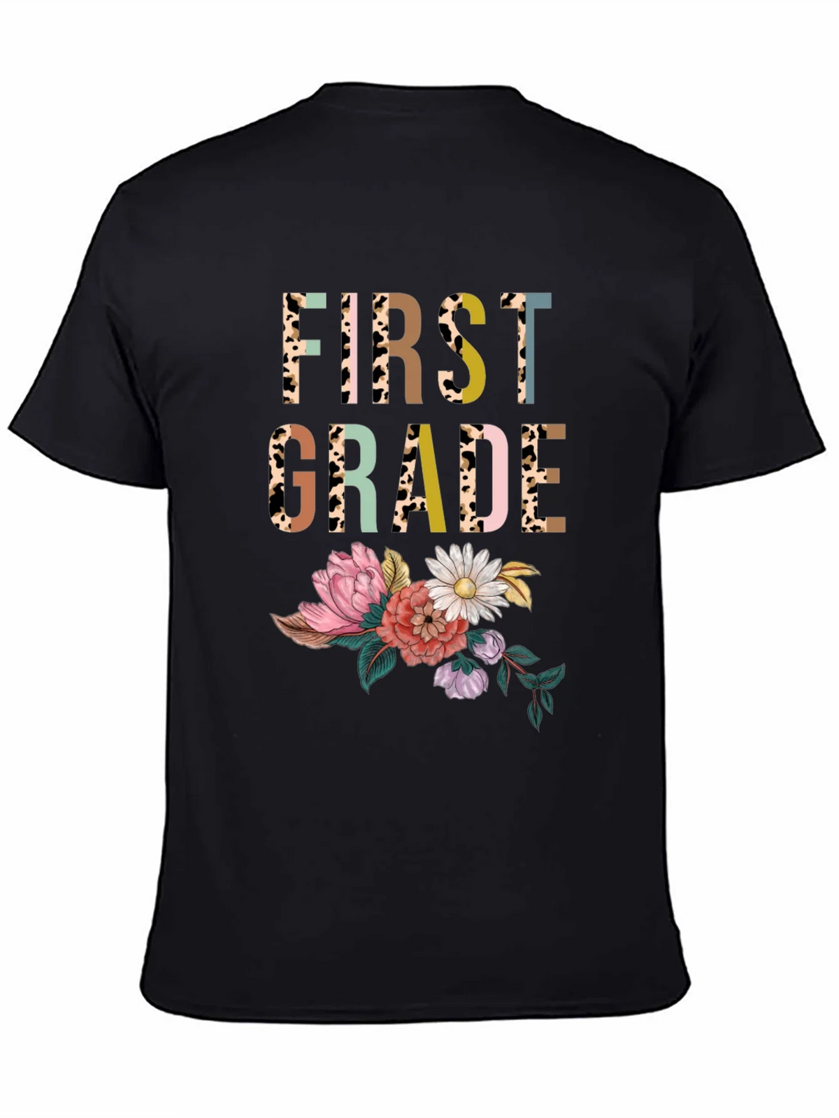 First Grade Floral Teacher Shirt product image 4