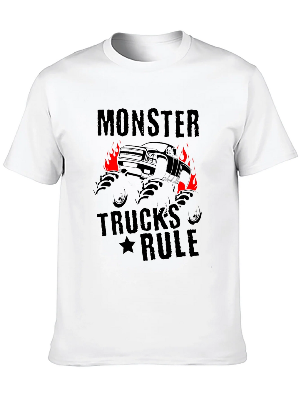 Monster Trucks Rule Graphic Black T-Shirt product image 9