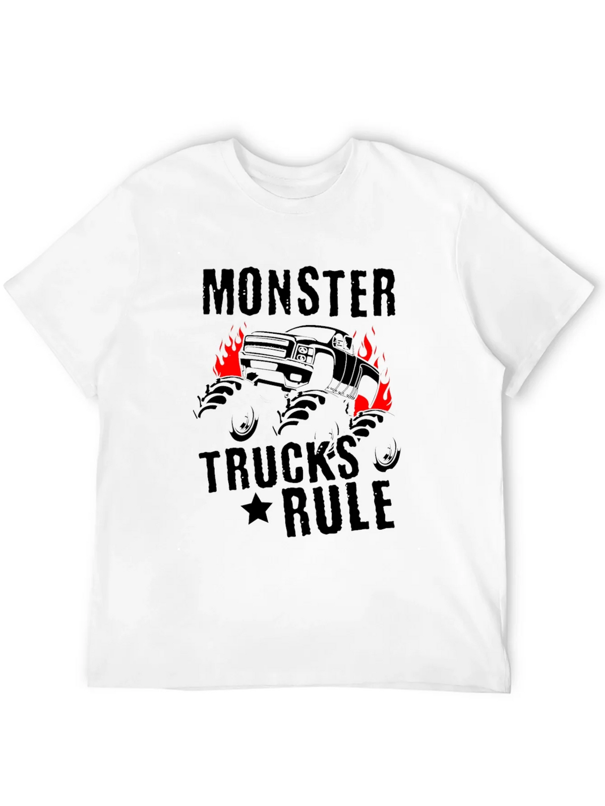 Monster Trucks Rule Graphic Black T-Shirt product image 11