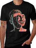 Surreal Man Face Mask Graphic Tee product image 1