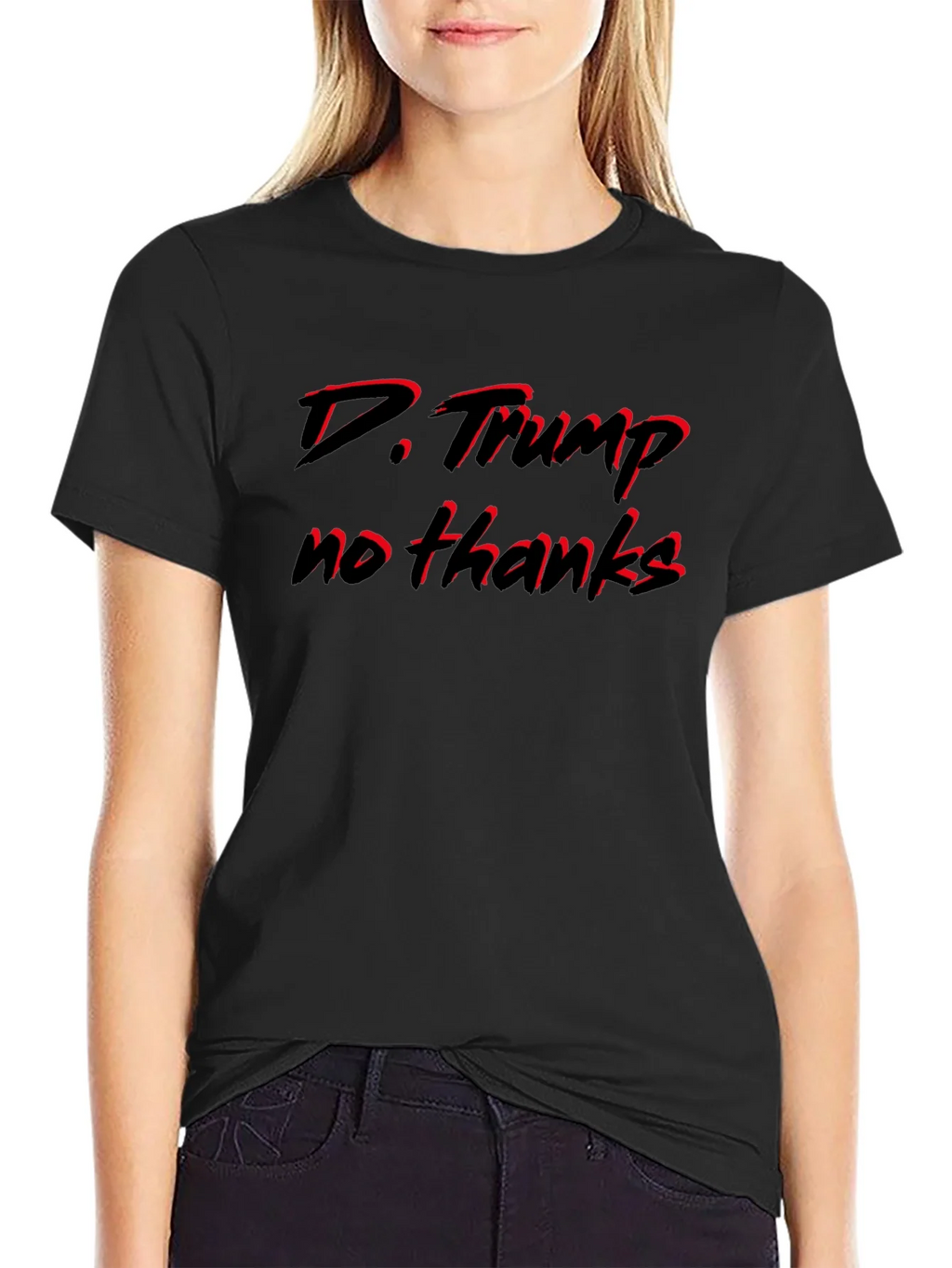 D. Trump No Thanks Black T-Shirt product image 2
