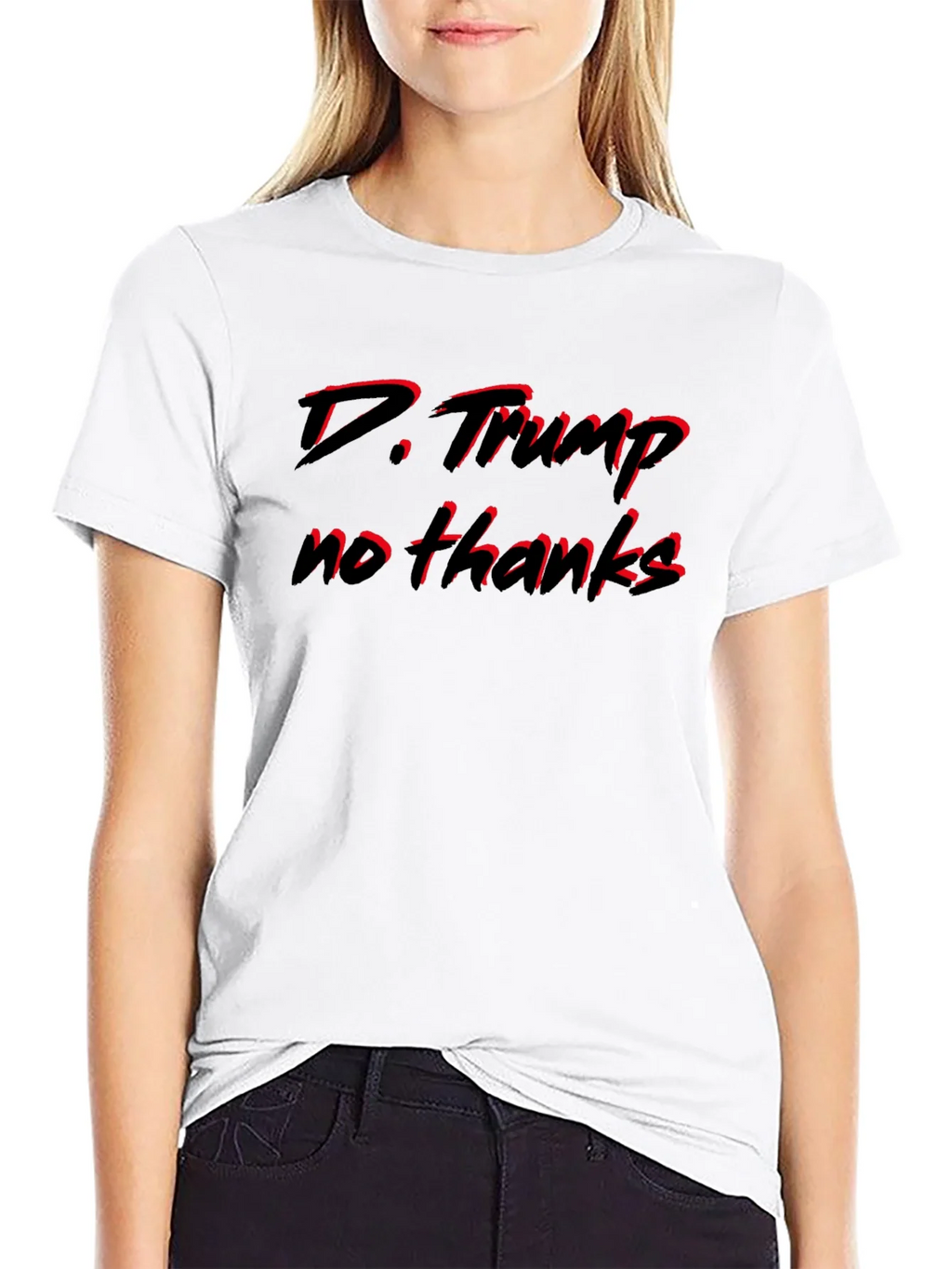 D. Trump No Thanks Black T-Shirt product image 7