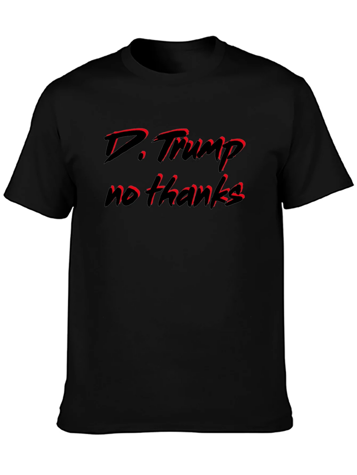 D. Trump No Thanks Black T-Shirt product image 3