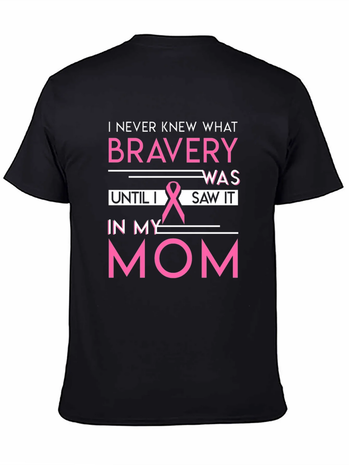 Bravery Breast Cancer Awareness Black T-Shirt product image 4
