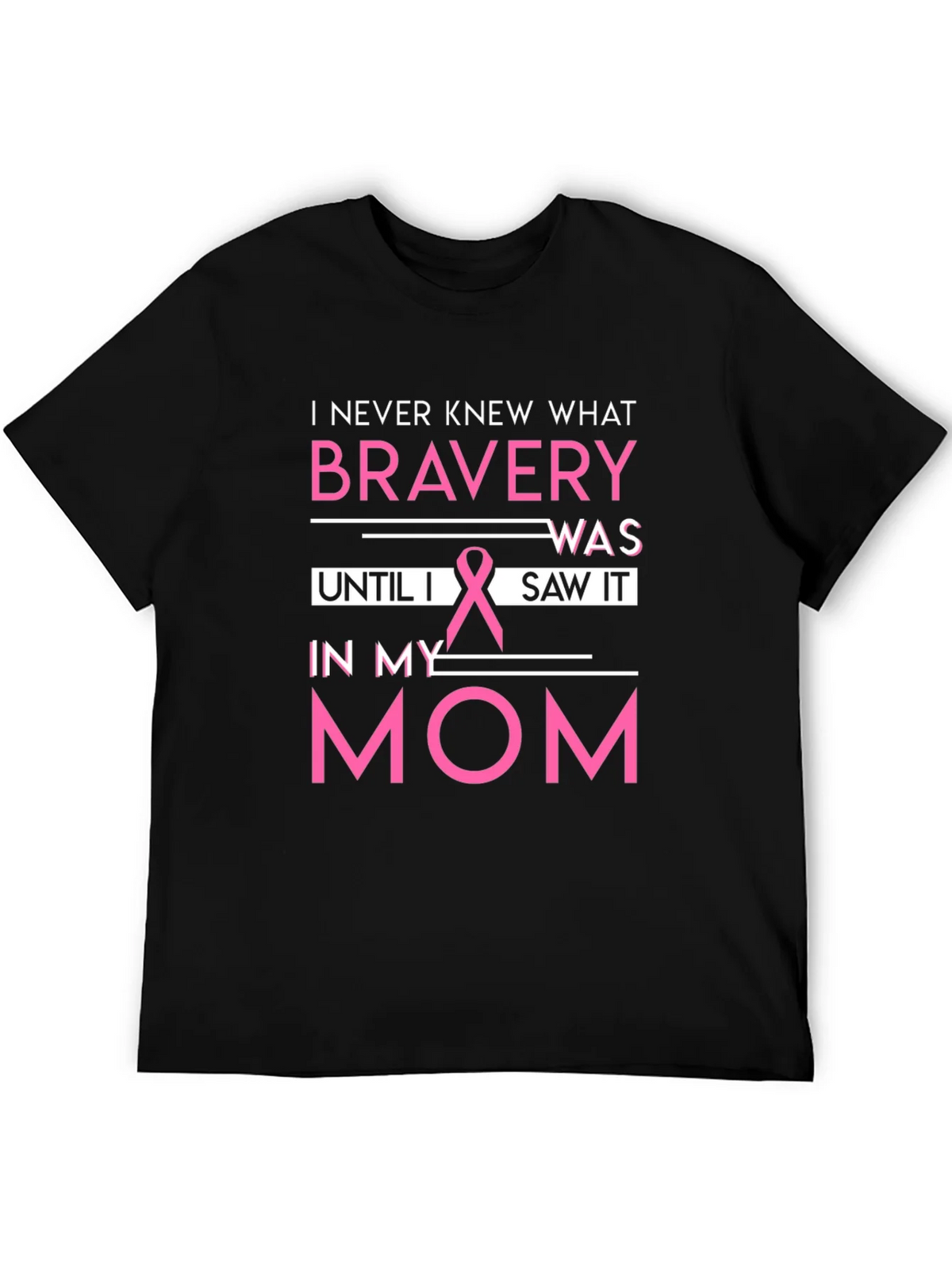 Bravery Breast Cancer Awareness Black T-Shirt product image 5