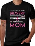 Bravery Breast Cancer Awareness Black T-Shirt product image 1
