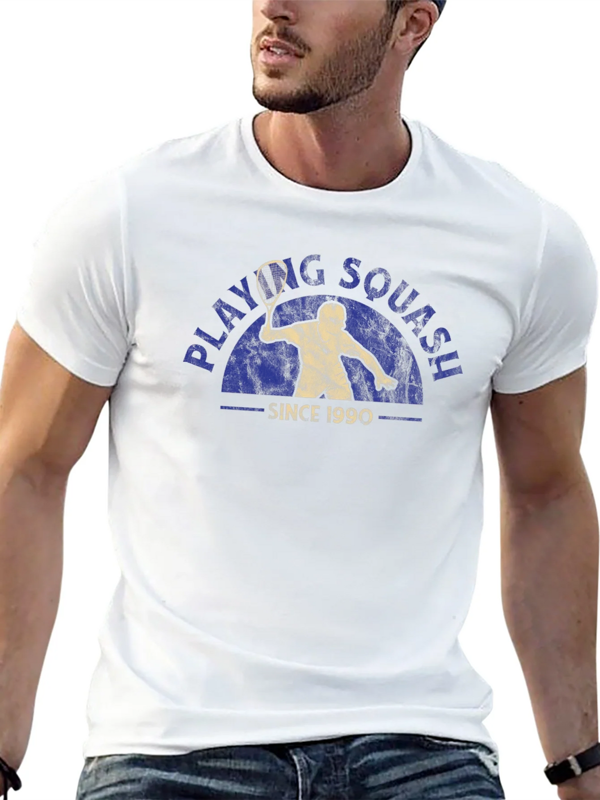 Playing Squash Since 1990 Tee product image 10