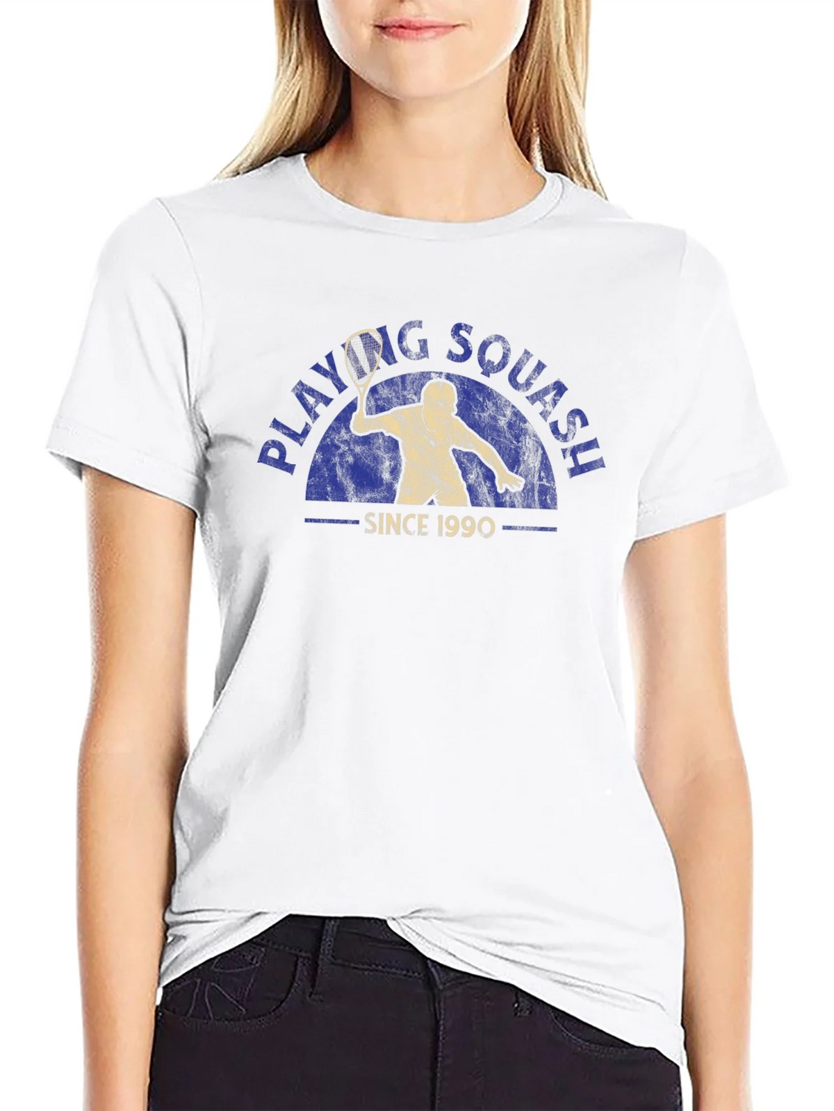 Playing Squash Since 1990 Tee product image 7