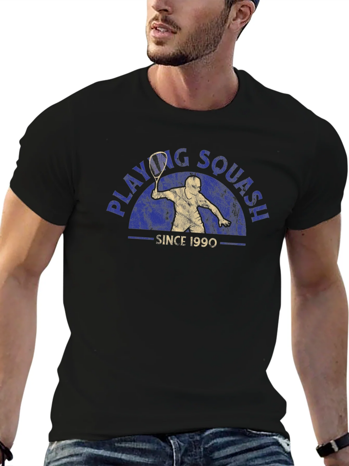 Playing Squash Since 1990 Tee product image 5
