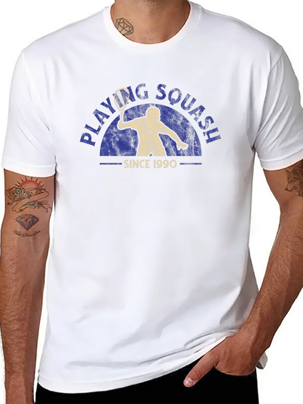 Playing Squash Since 1990 Tee product image 6