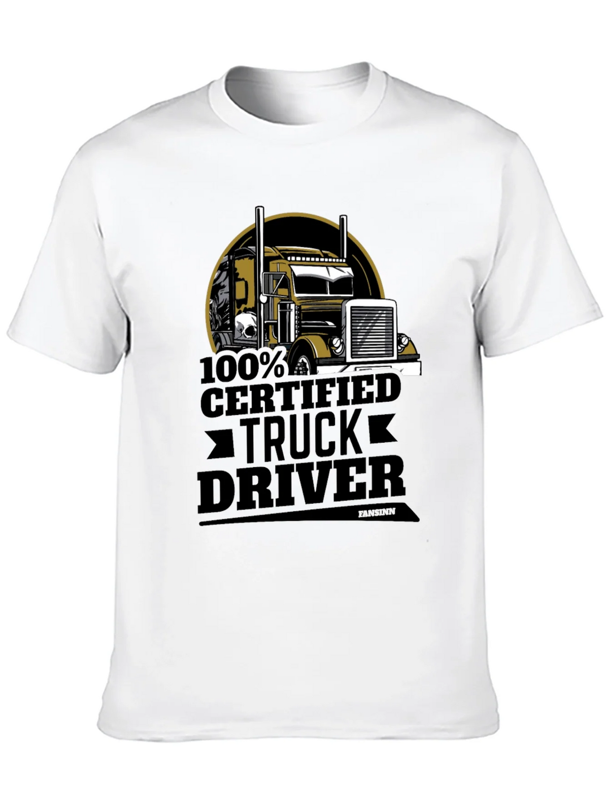 100% Certified Truck Driver Black T-Shirt product image 7