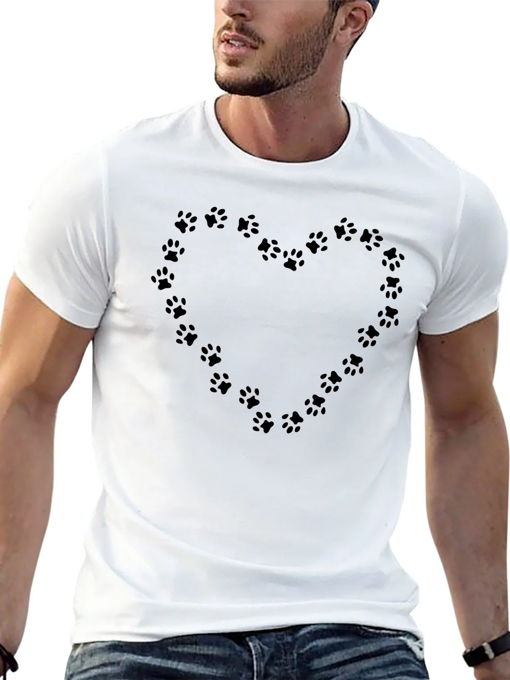Paw Print Heart T-Shirt - Black product image 11