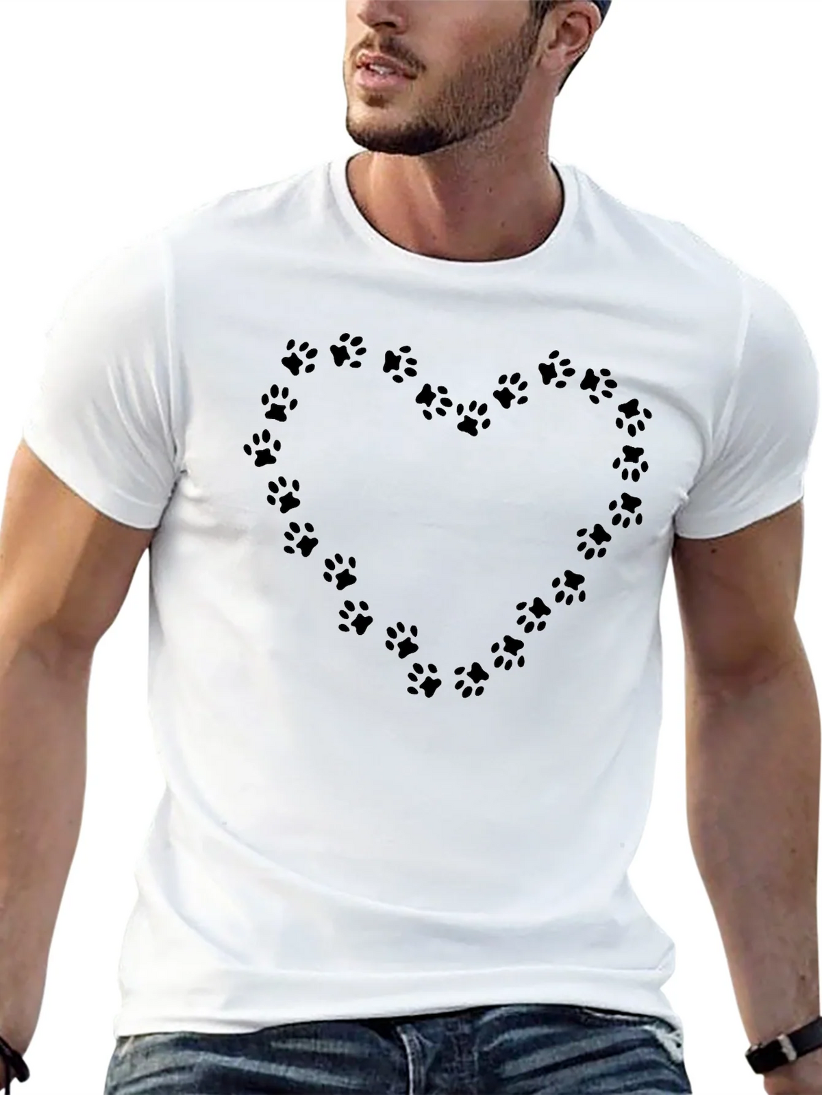 Paw Print Heart T-Shirt - Black product image 11