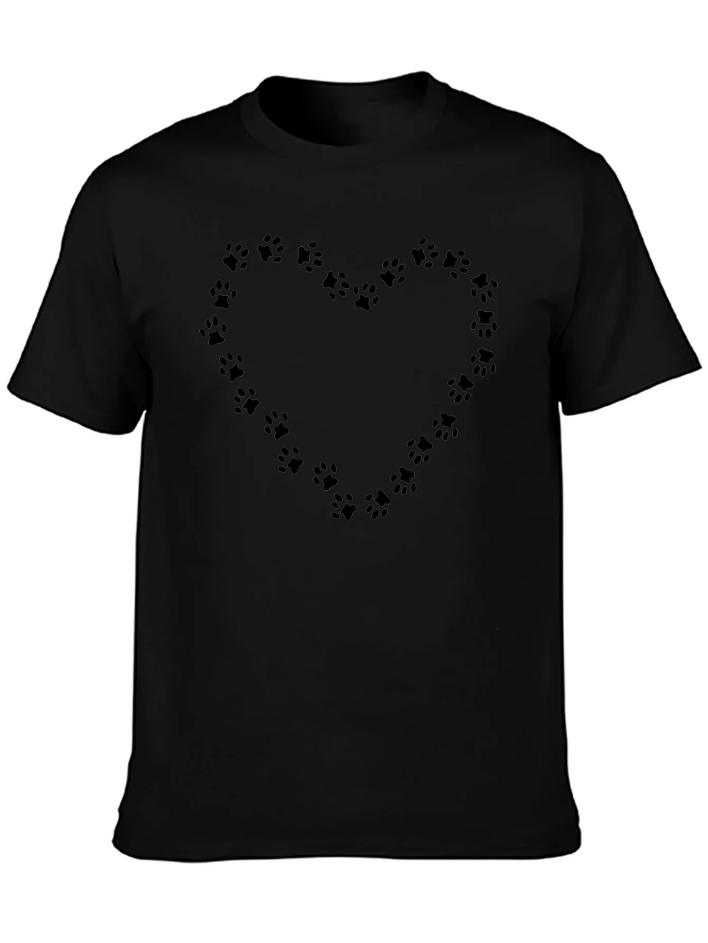 Paw Print Heart T-Shirt - Black product image 3