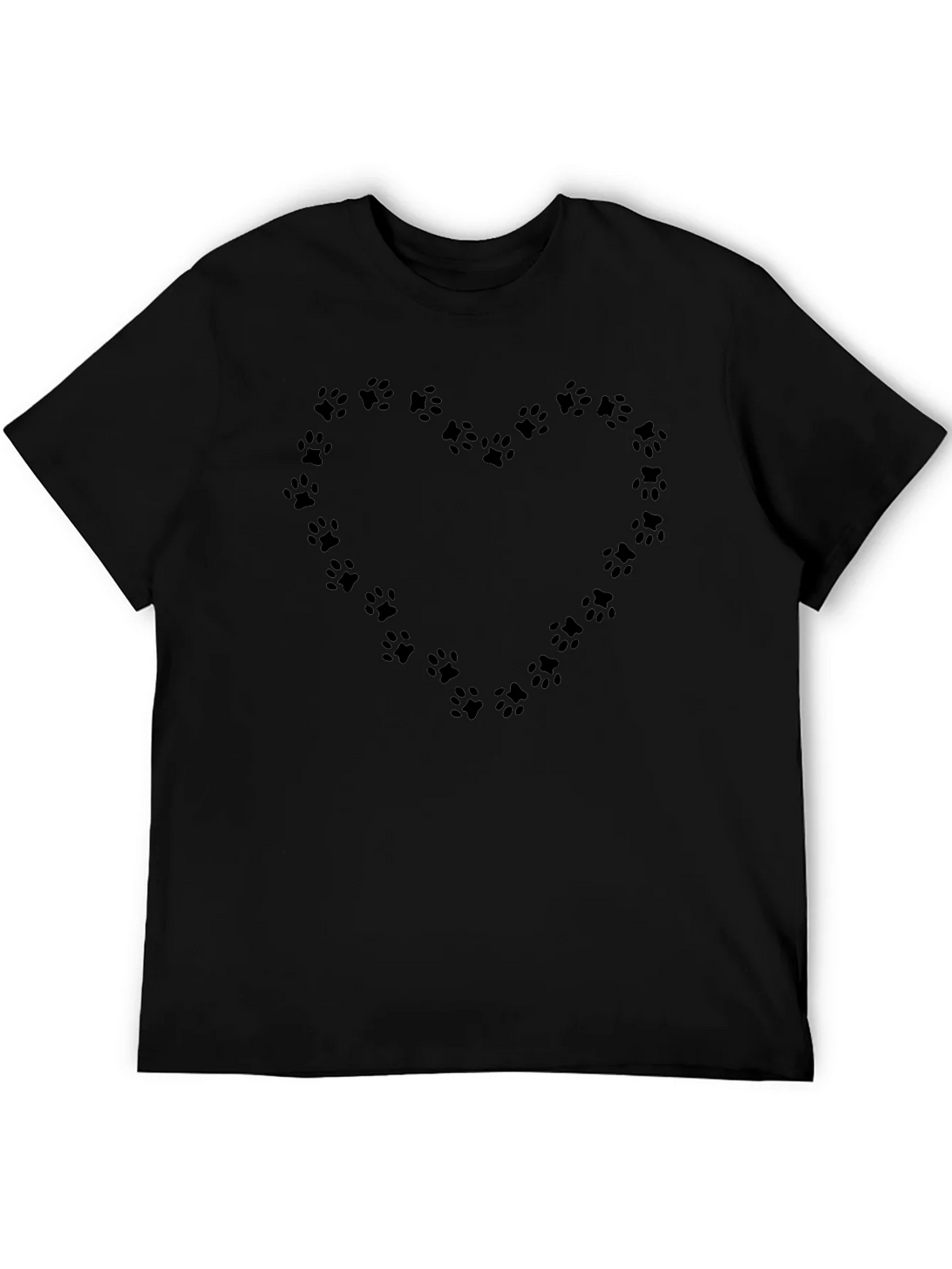 Paw Print Heart T-Shirt - Black product image 4