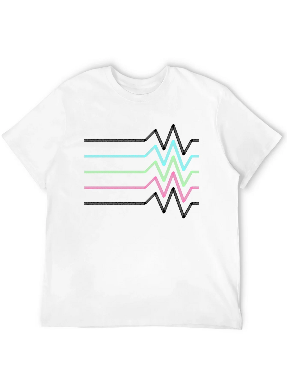 Retro Heartbeat Line T-Shirt - Black product image 10